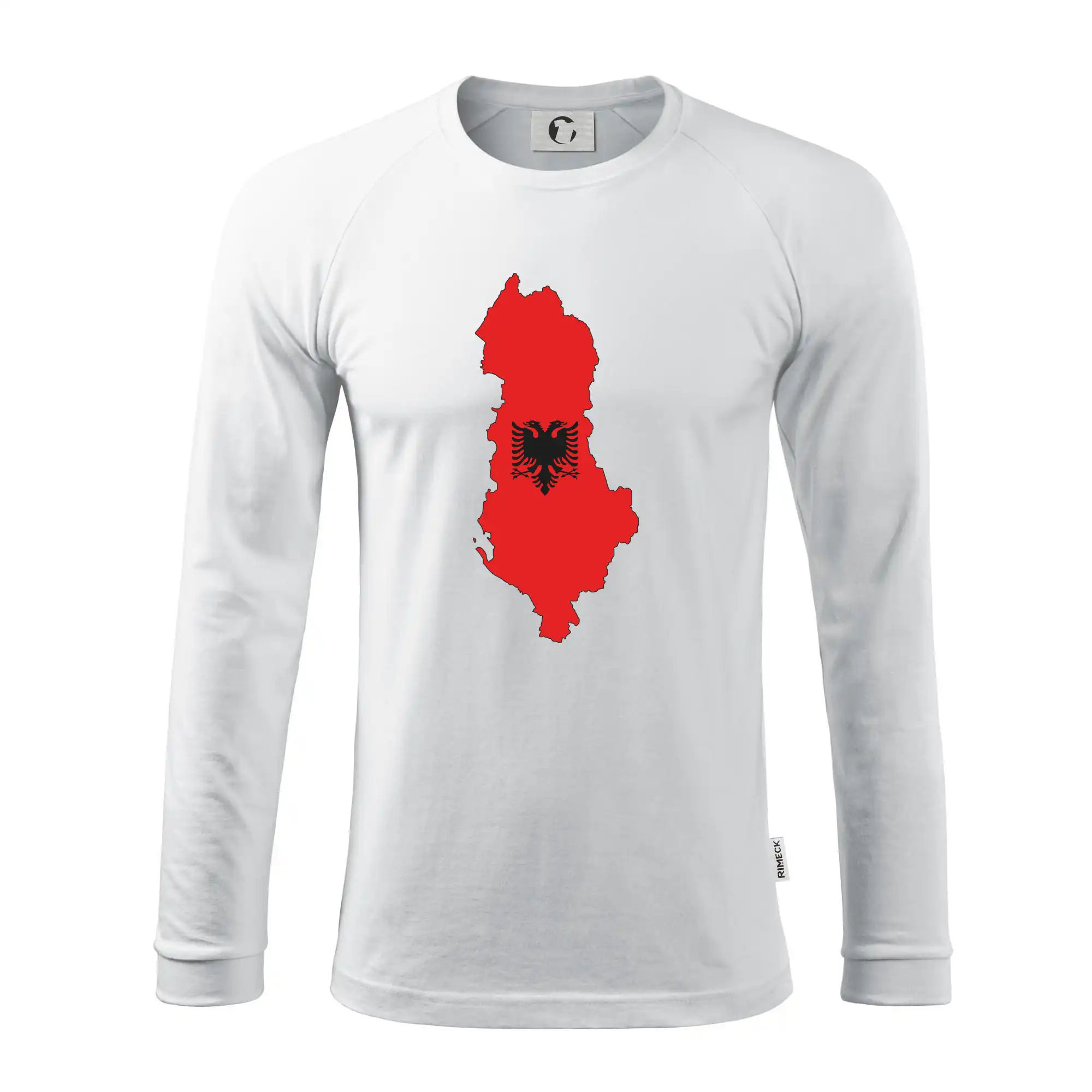 Albánie mapa a znak