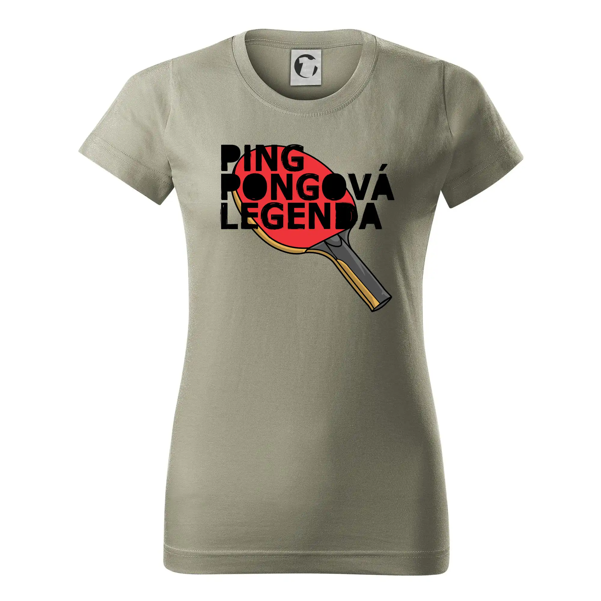 Vtipné tričká na stolný tenis - Ping Pongová legenda - Dámske tričko basic - ľahko voľnejšie a dlhšie