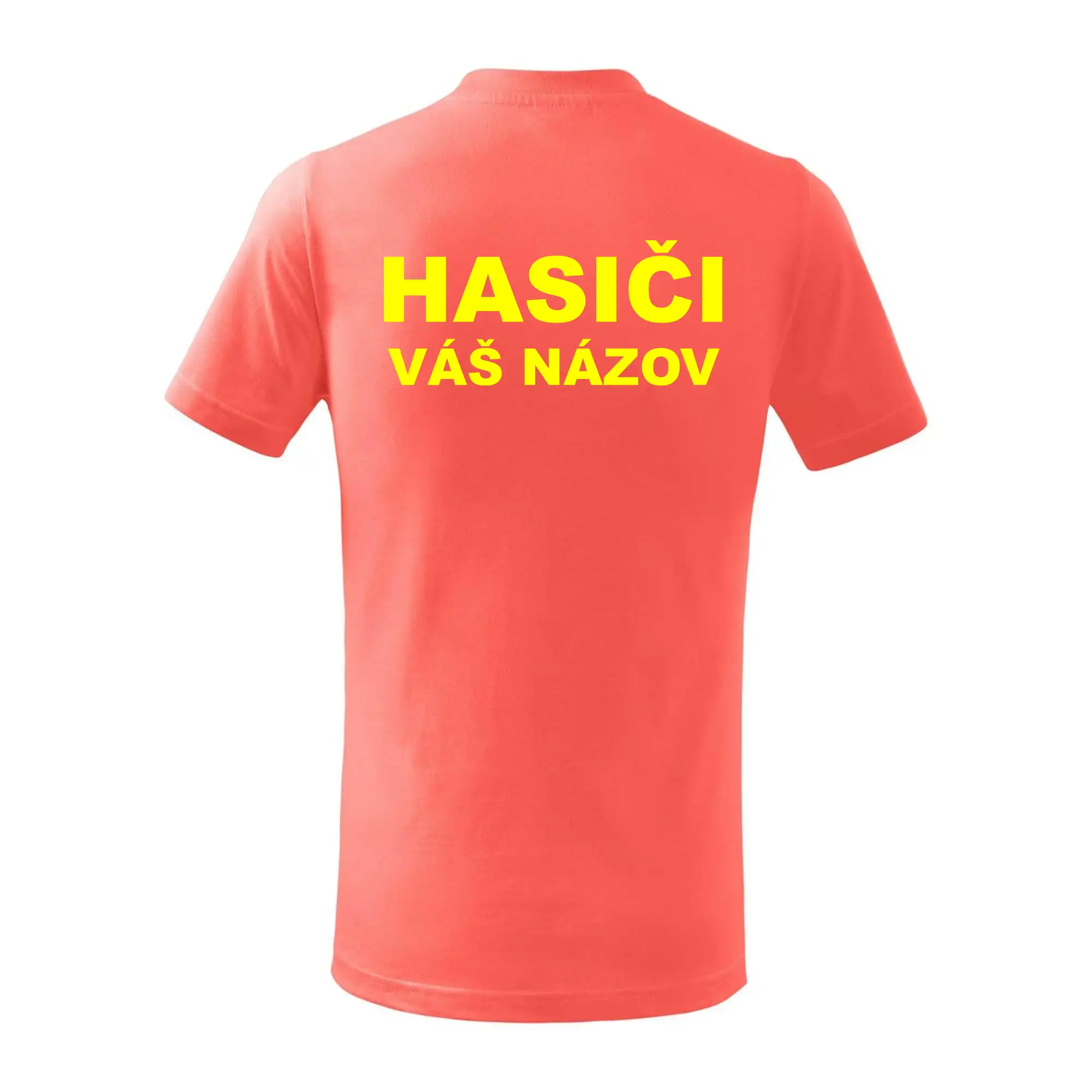 Hasiči - žltý nápis - váš názov zboru