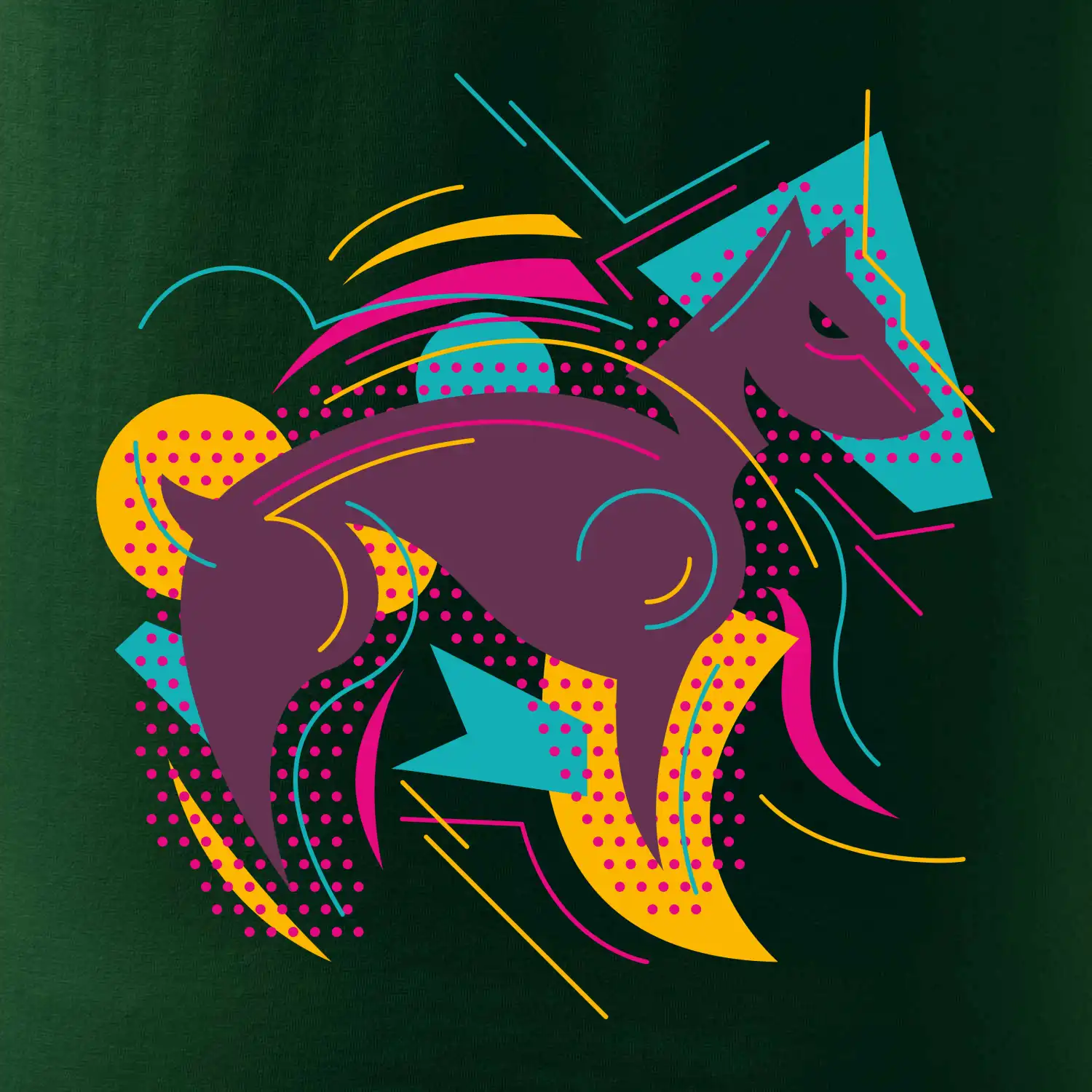 Pes abstrakce hubený