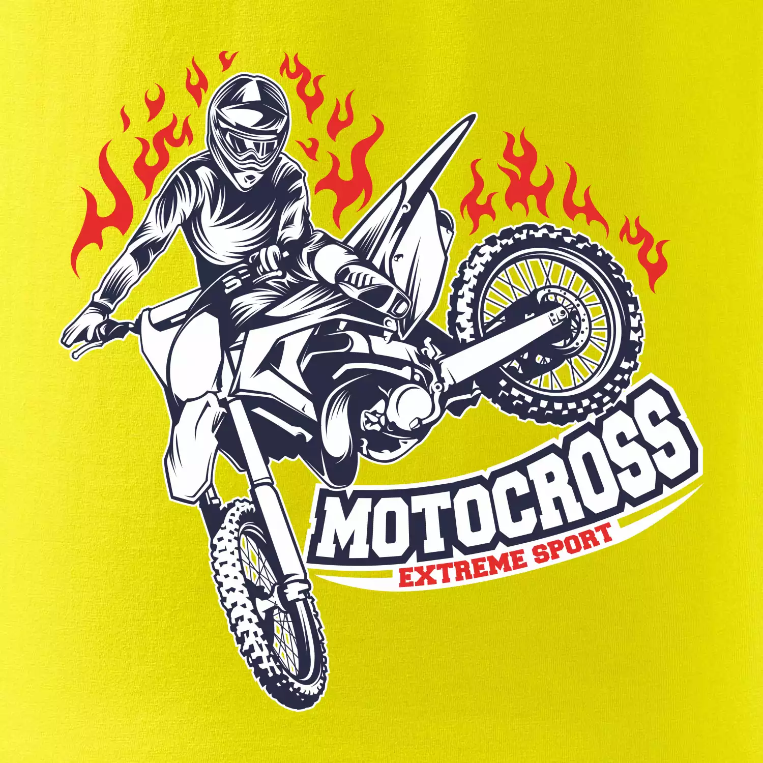 Motocross extreme sport fire