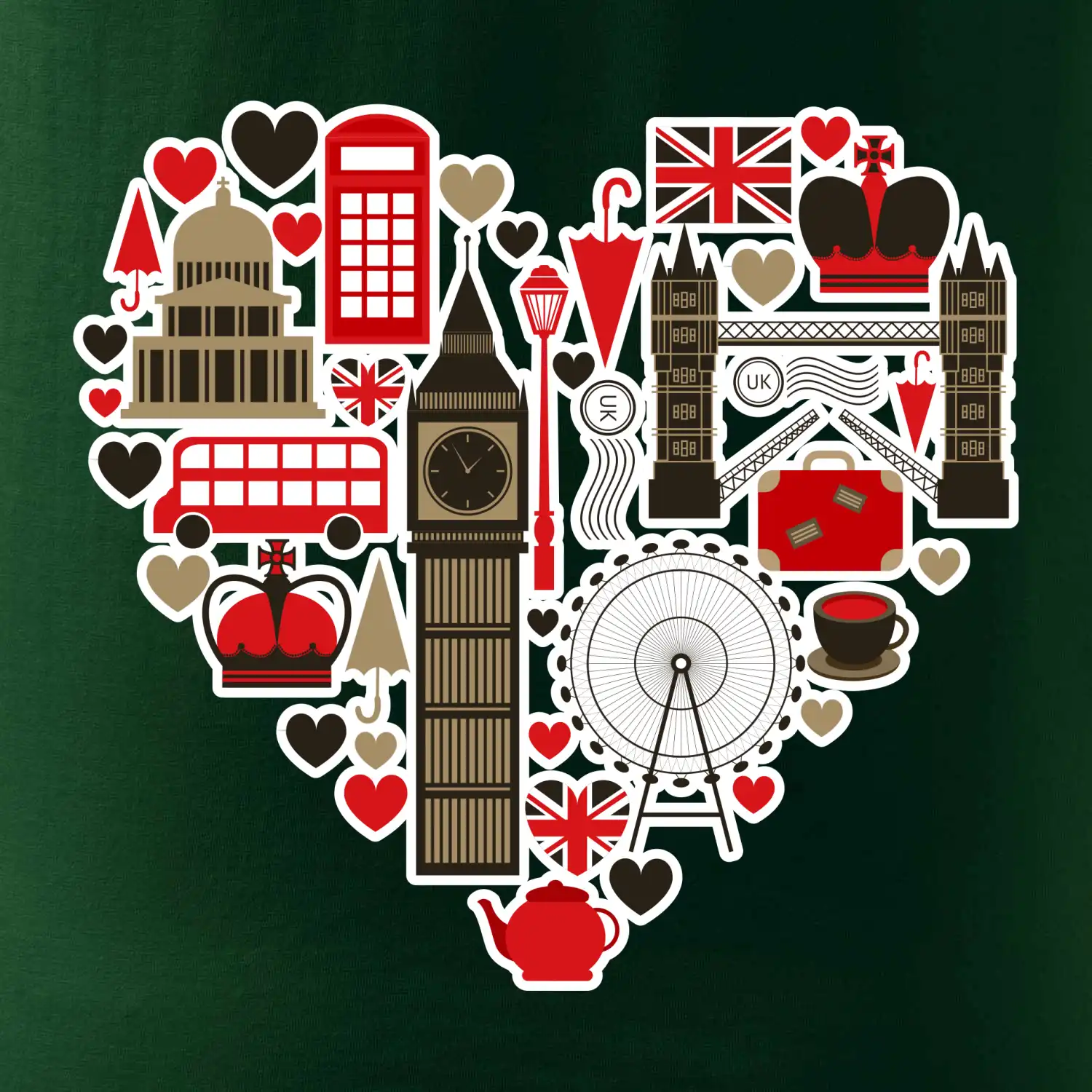 Britské srdce - objekty