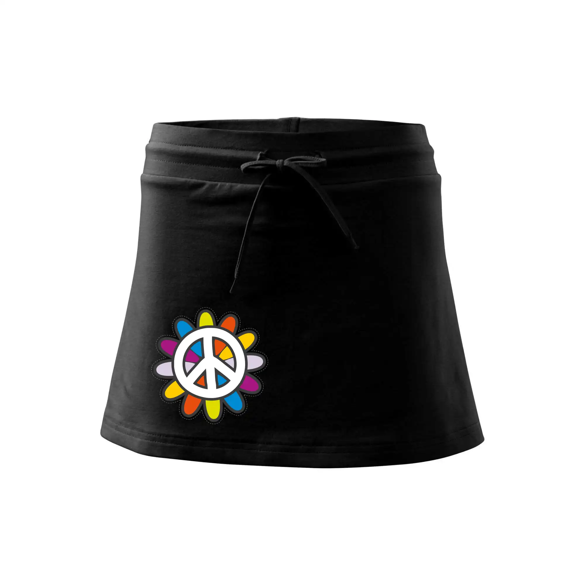 Peace symbol s kreslenou květinou