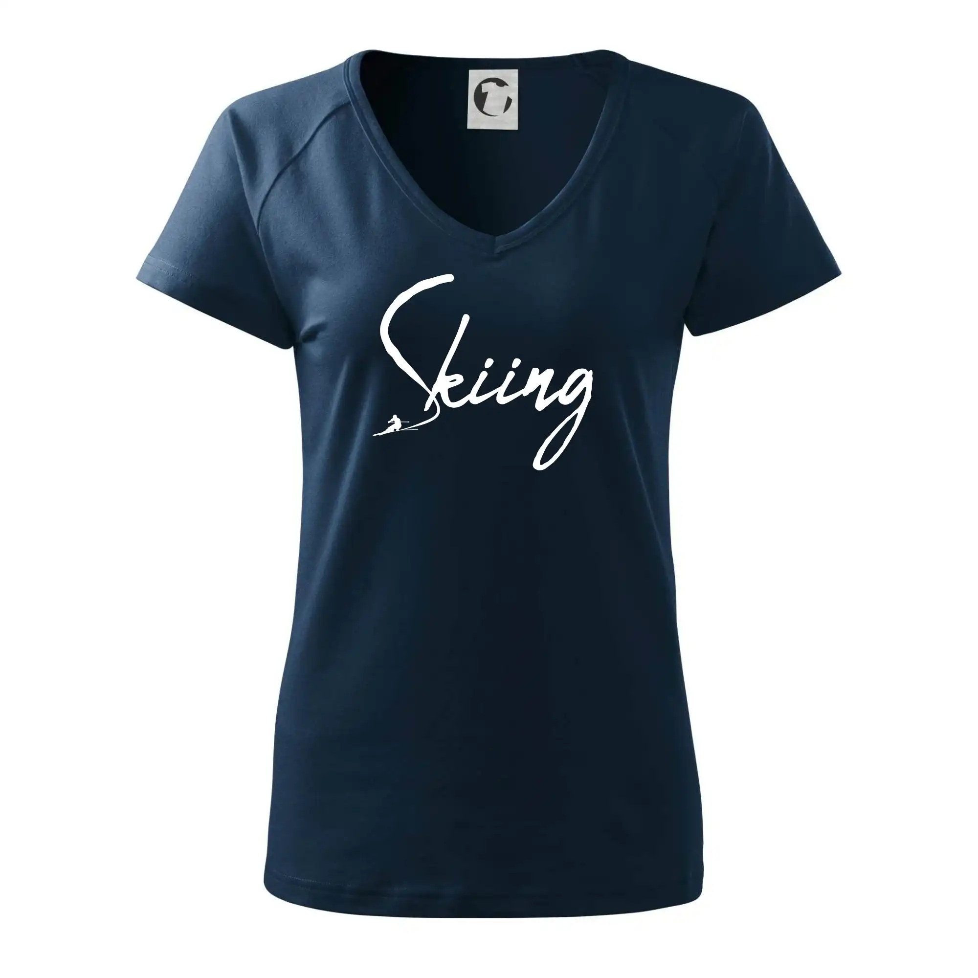 Skiing nápis lyžař