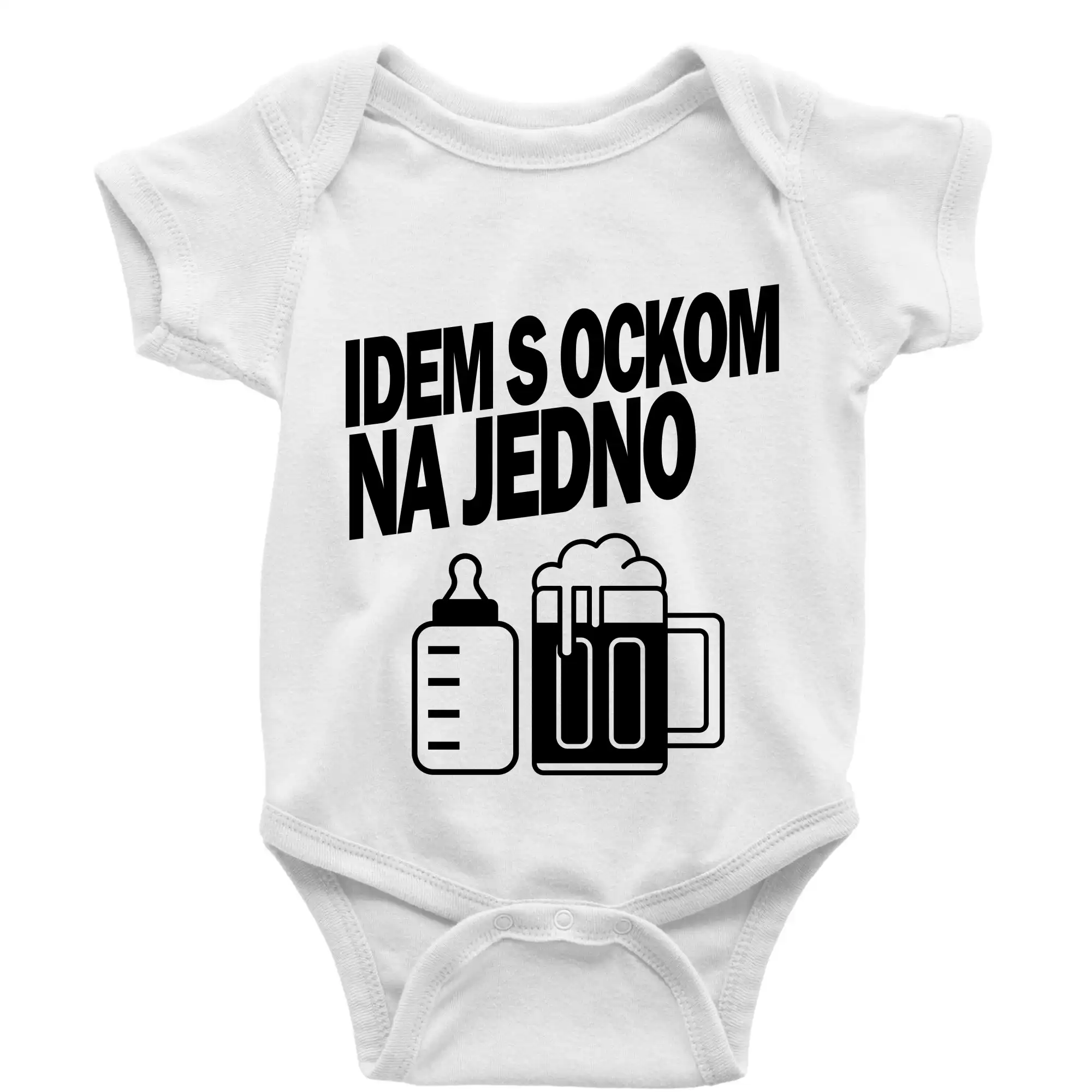 Idem s ockom na jedno - Body dojčenské s krátkym rukávom