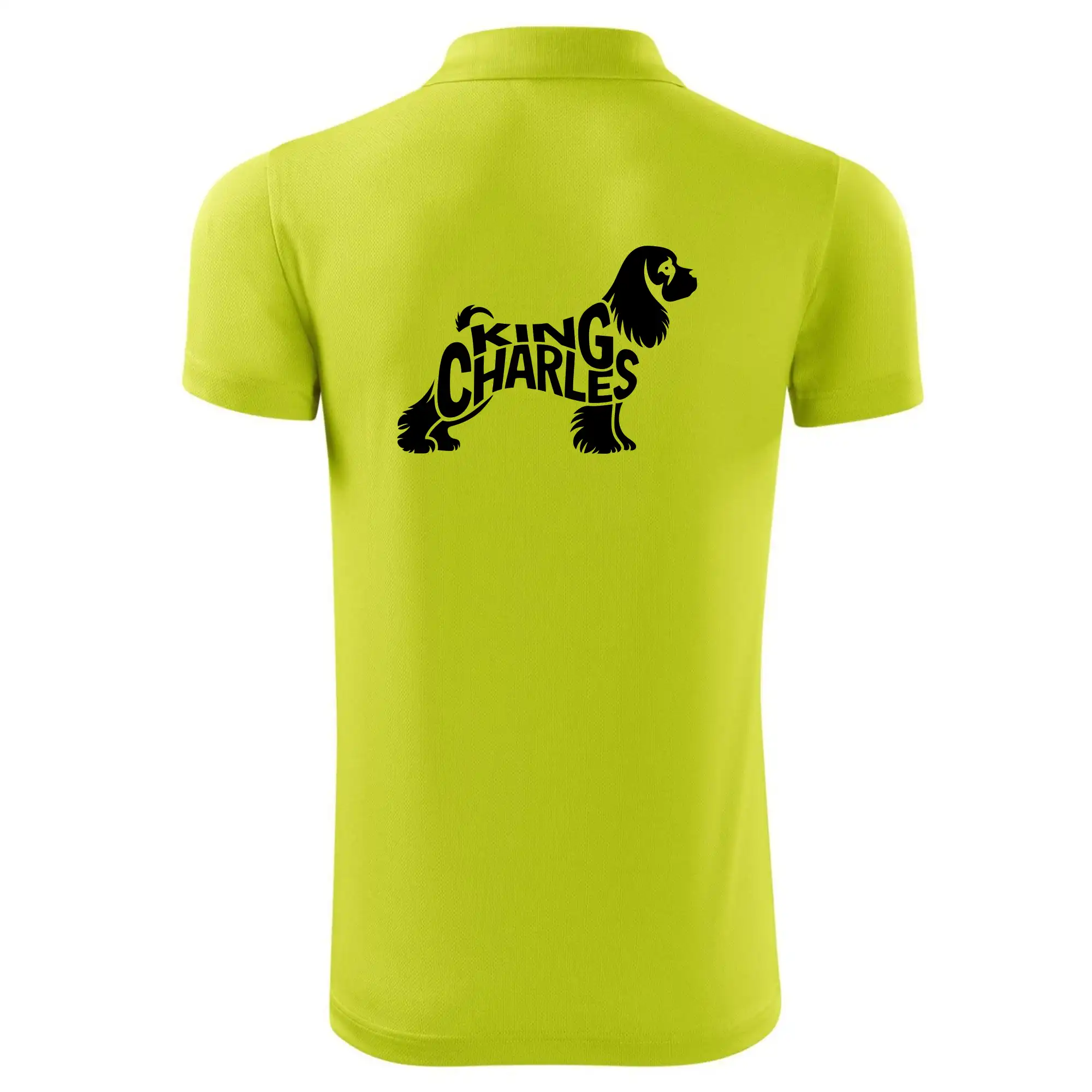 Kavalír king Charles španěl nápis v těle