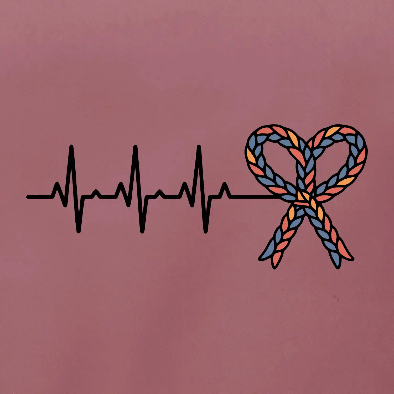 EKG srdce velikonoce