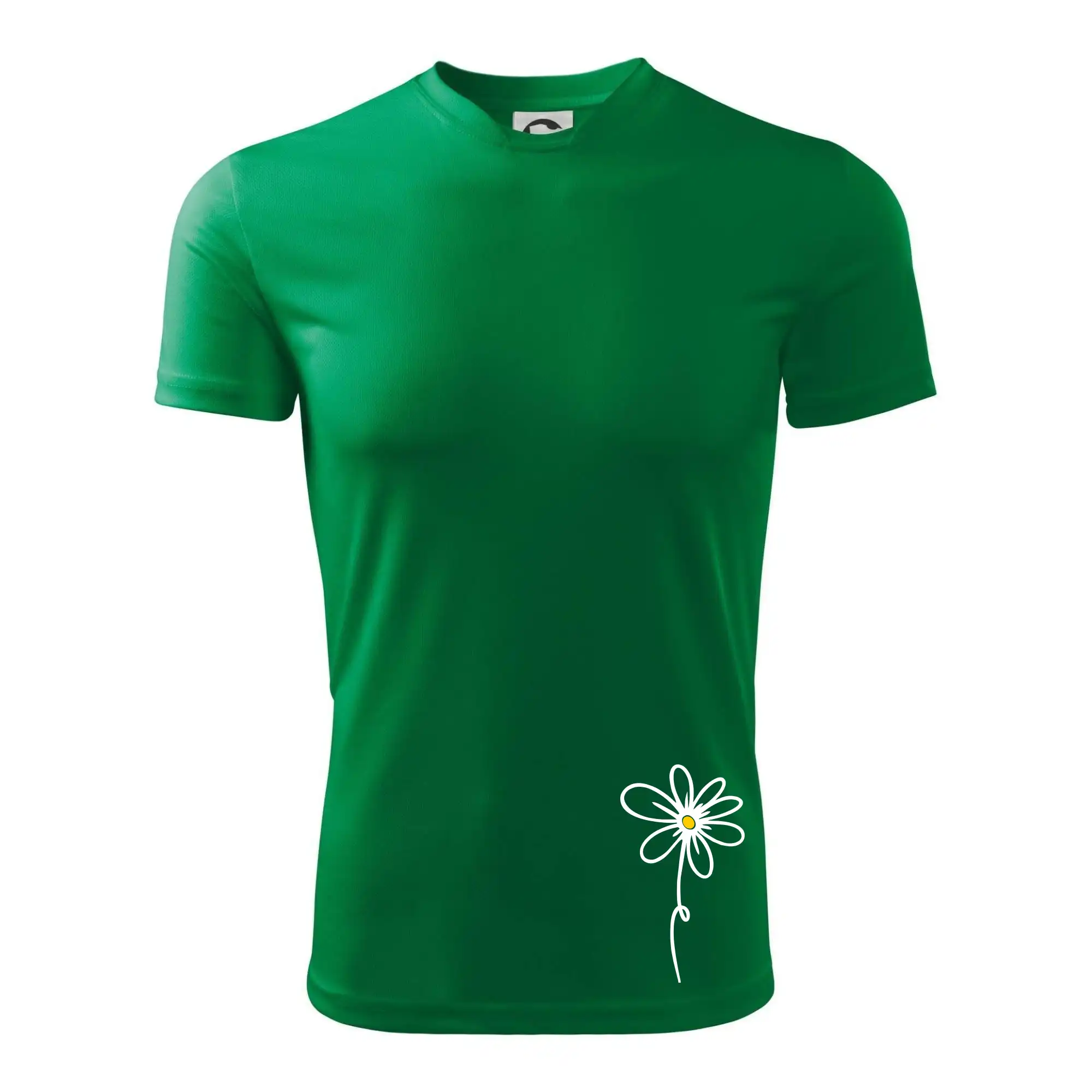 Tričká s kvetinami - Kopretina - dole na výšku - Detské tričko športové