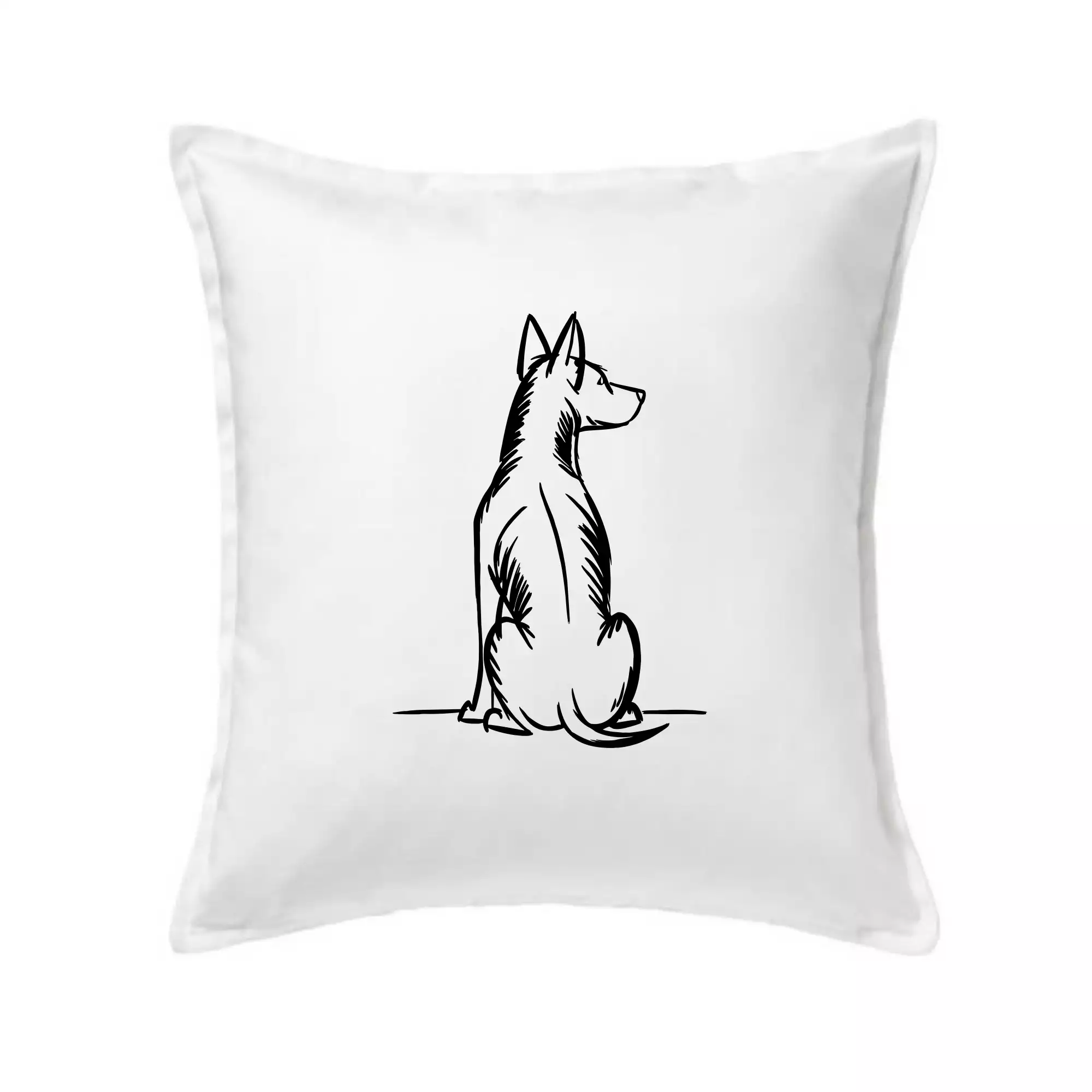 Pes kreslený zezadu