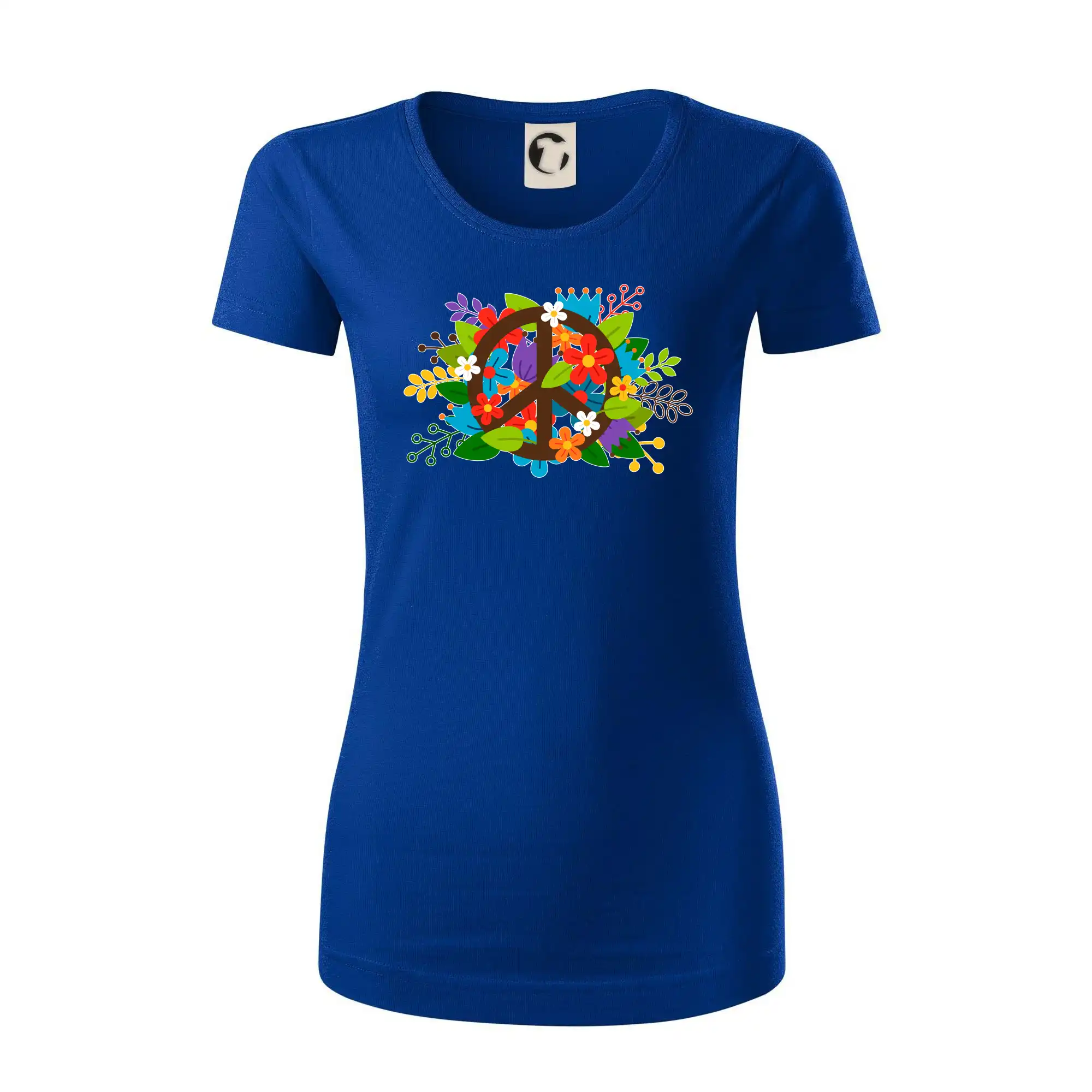 Peace symbol prorostlý květinami