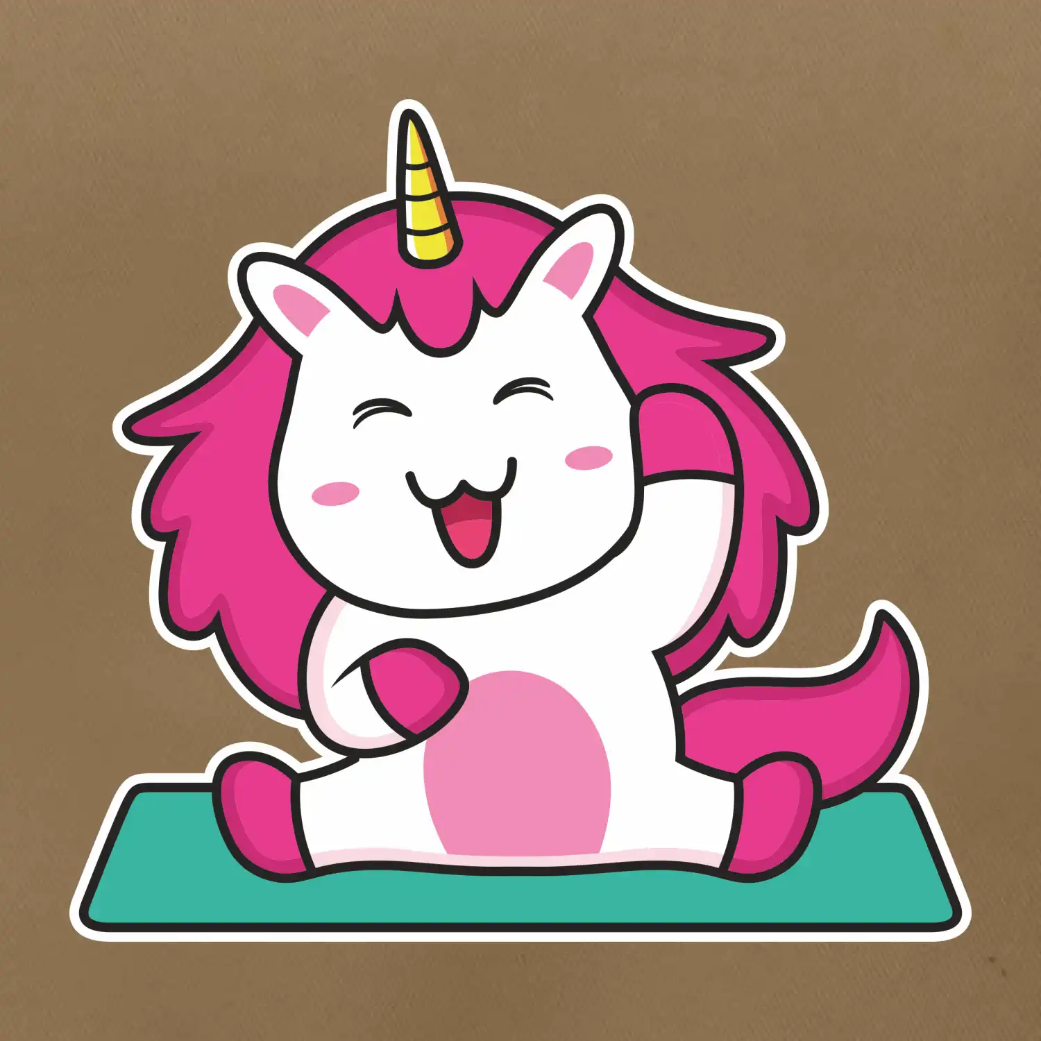 Yoga veselý jednorožec