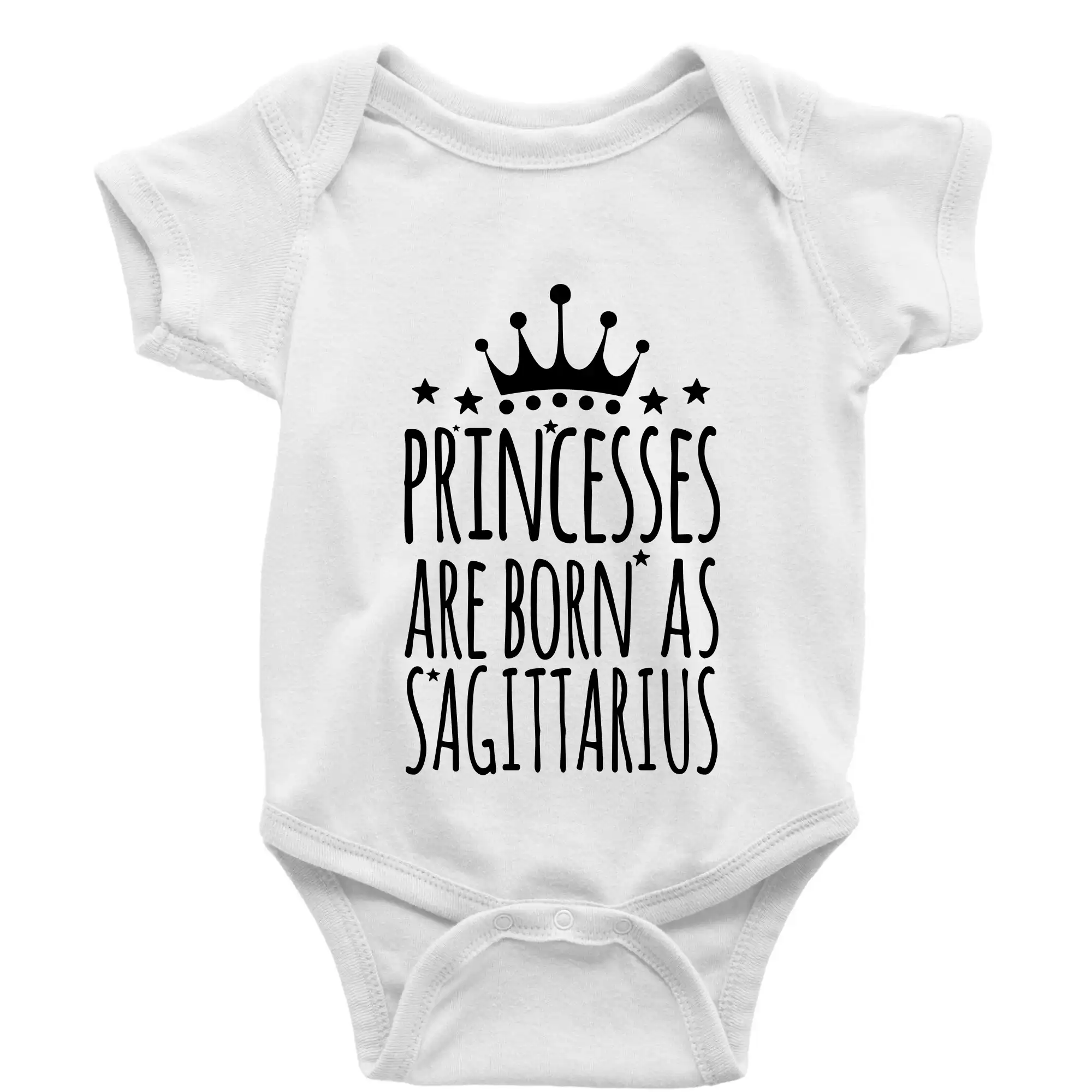 Tričká strelec - Princesses are born as Sagittarius - Strelec - Body dojčenské s krátkym rukávom