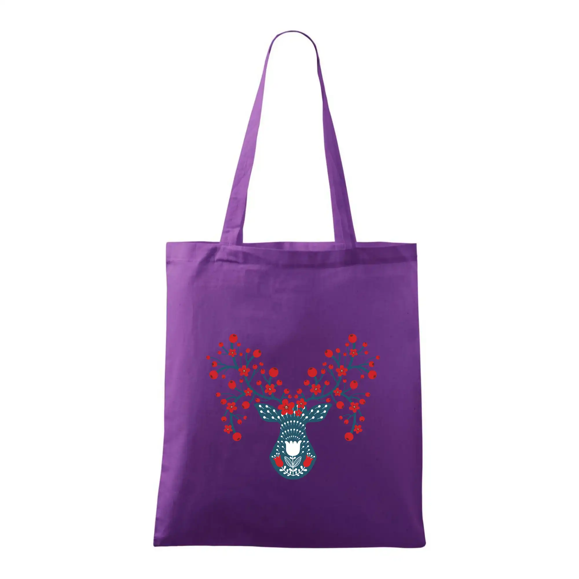 Folklór - Folklór - jeleň s červenými plodmi - Taška bavlnená