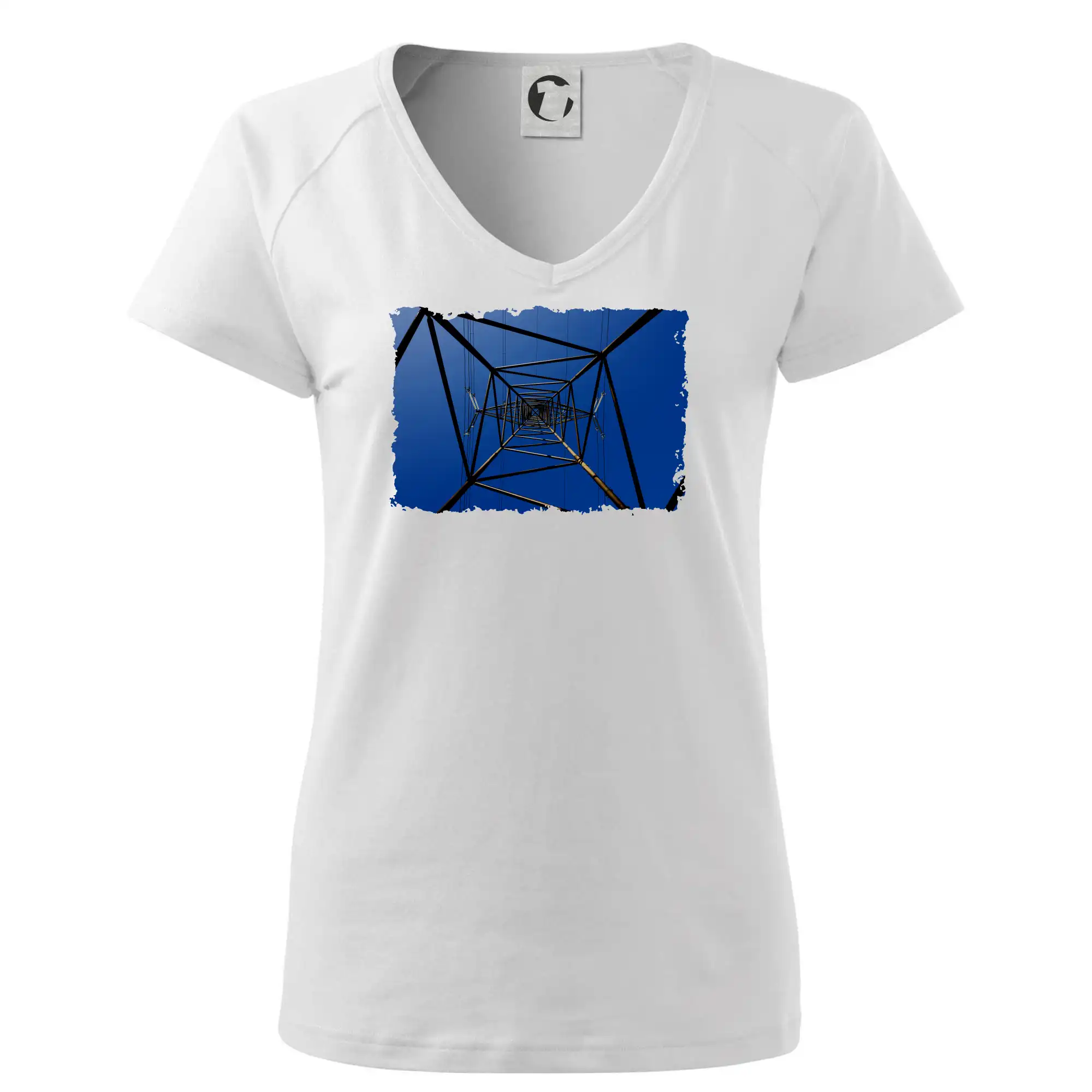 Stožár vysokého napětí zespodu