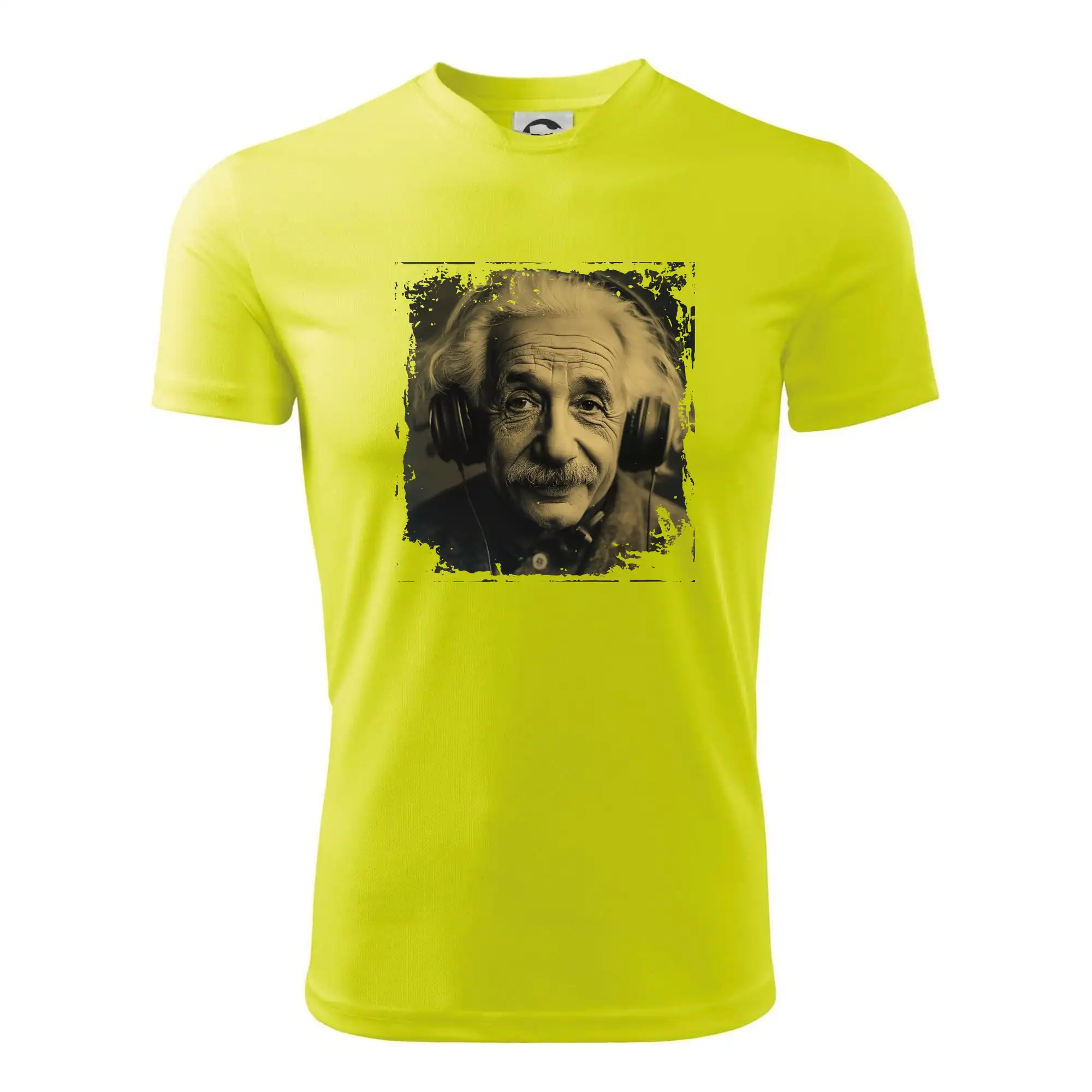 Albert se sluchátky