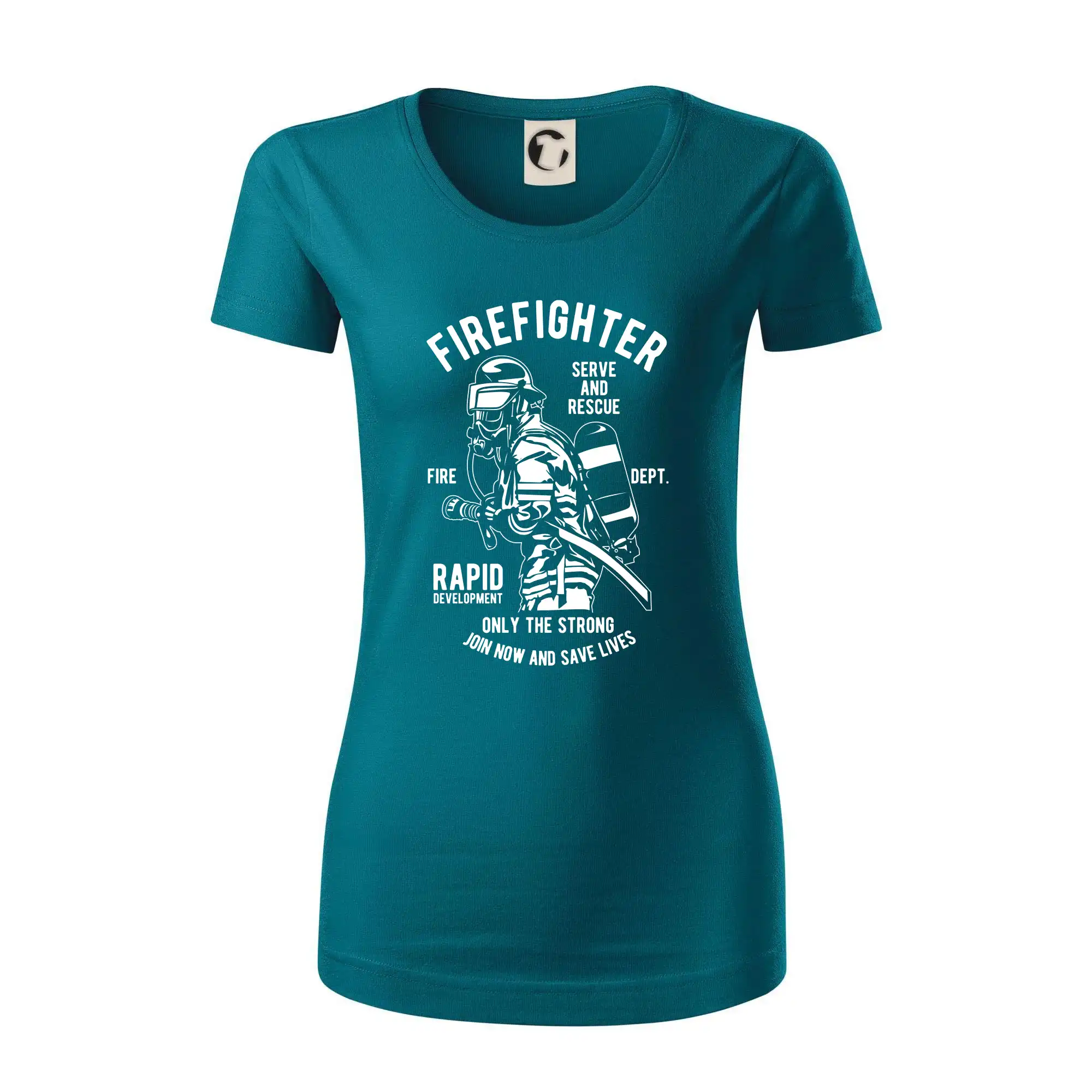 Originálne tričká pre hasičov - Firefighter Dept - Dámske tričko z organickej bavlny Origin (GOTS)