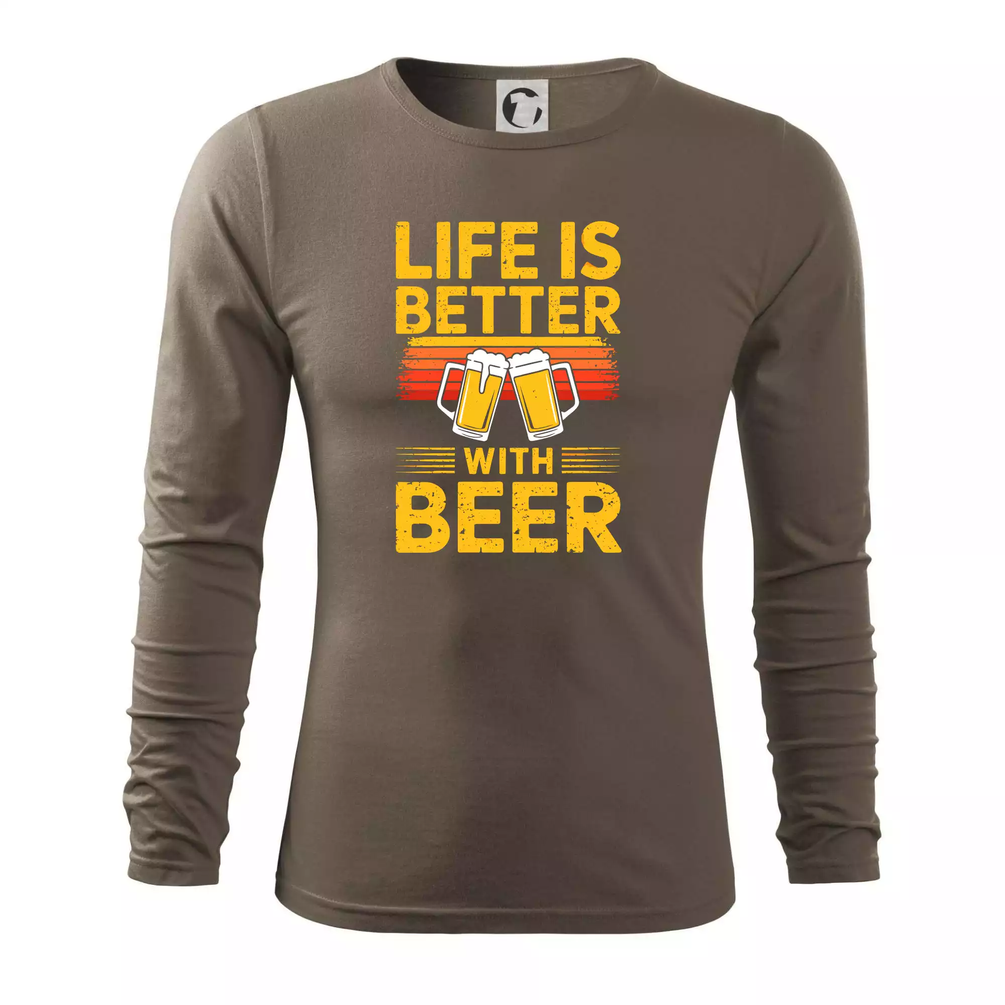 Life is better with beer - oranžové