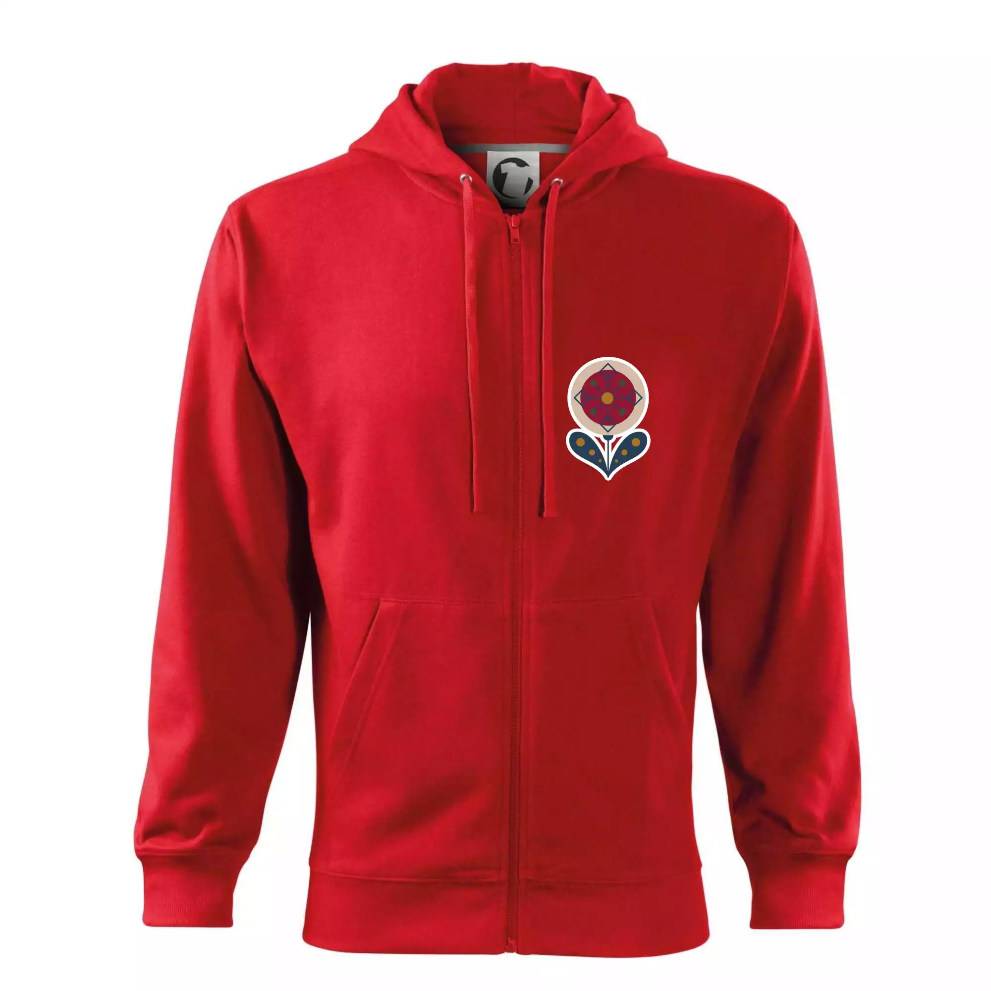 Folklor na prsu květina kulatá