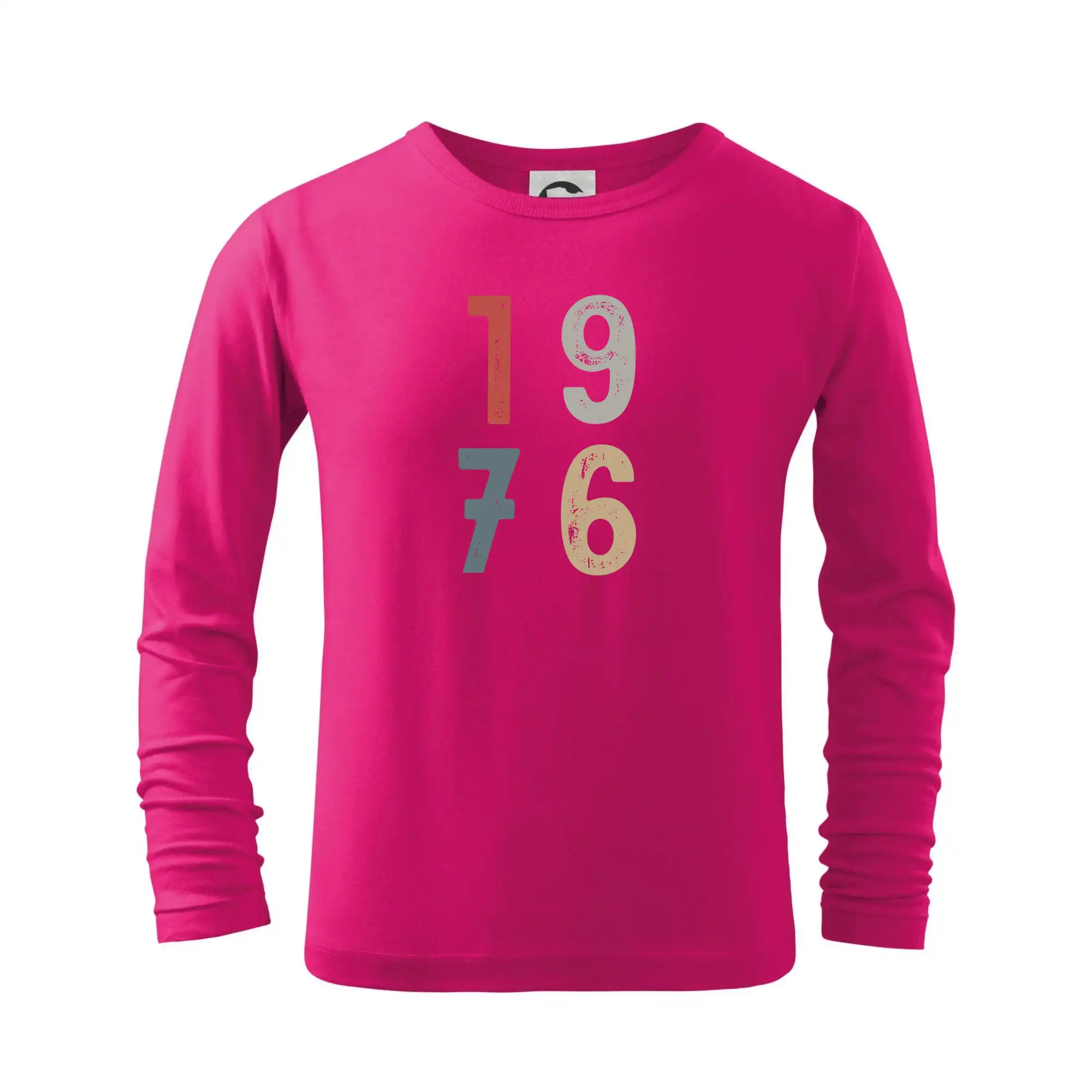 Tričká k narodeninám - Vintage číslica 1976 - Tričko detské Long Sleeve