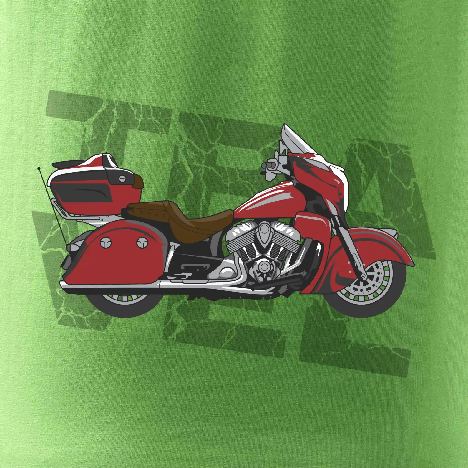 Cestovní motorka Amerika červená