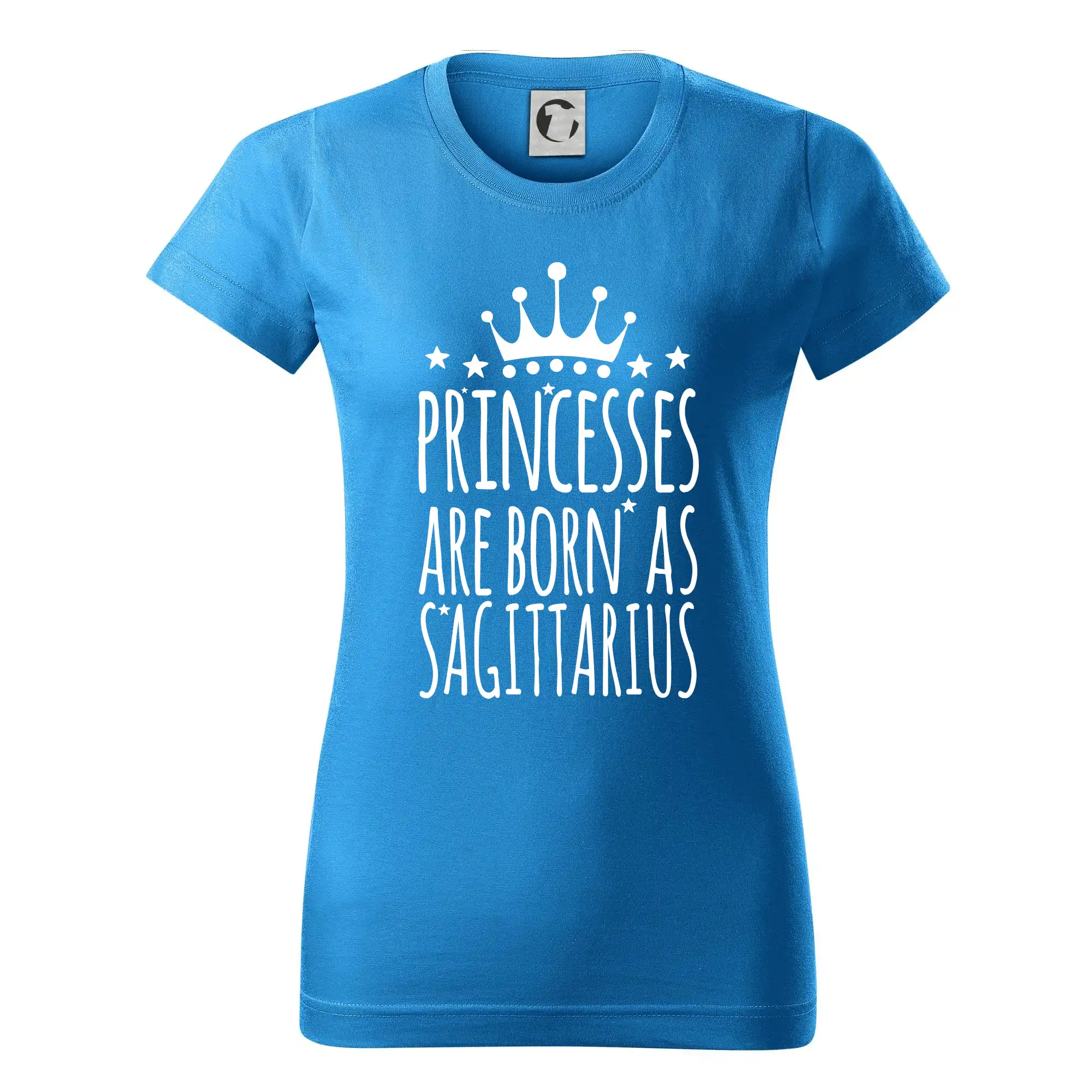 Tričká strelec - Princesses are born as Sagittarius - Strelec - Dámske tričko basic - ľahko voľnejšie a dlhšie