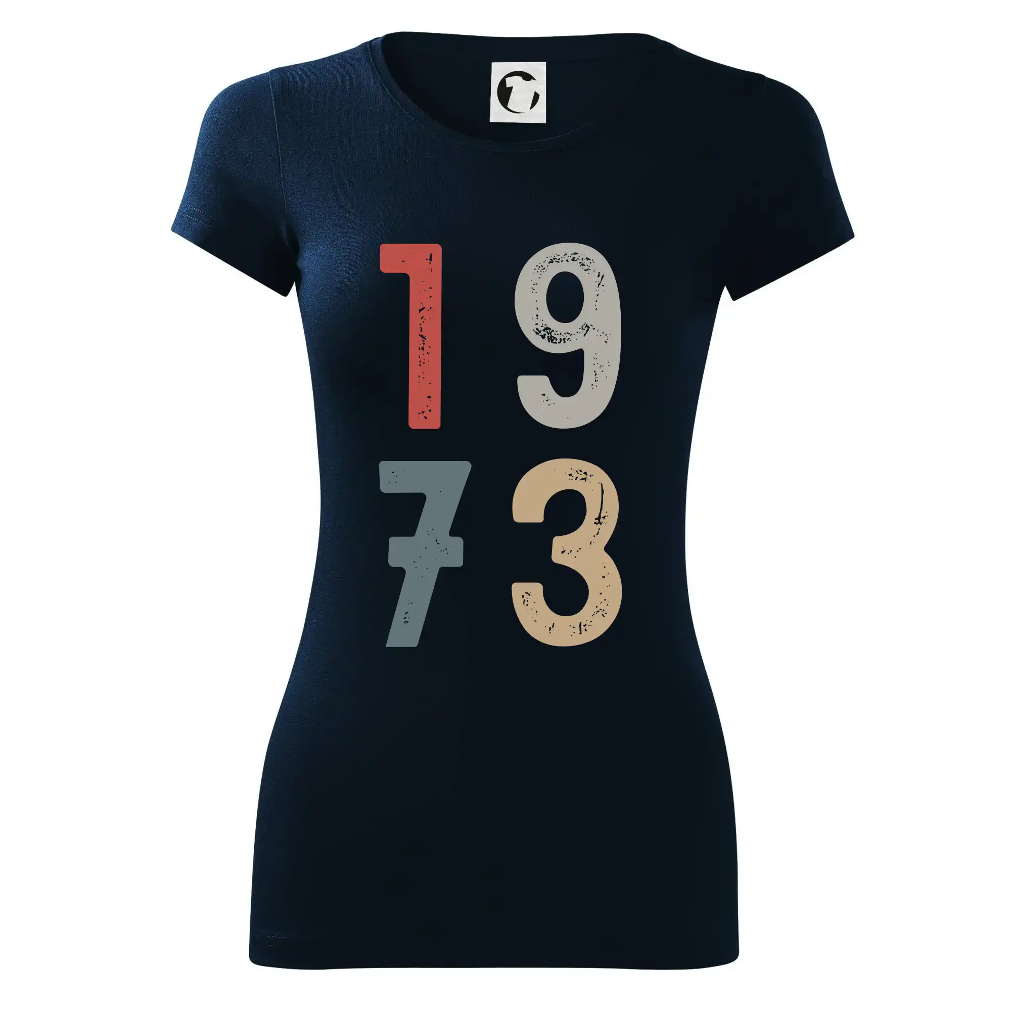 Tričká k narodeninám - Vintage číslica 1973 - Dámske tričko Glance - Priliehavejší strih