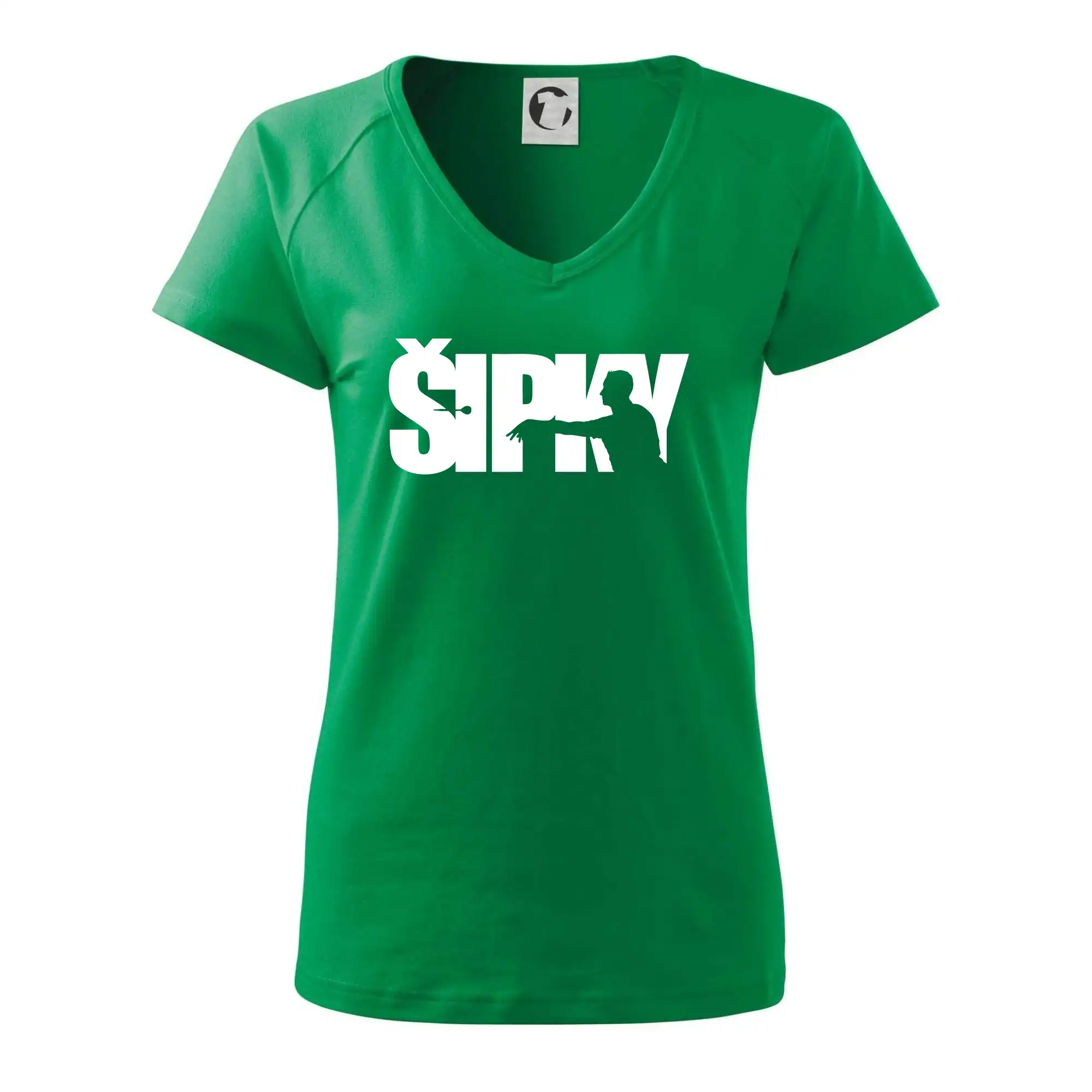 Šipky - nápis se šipkařem