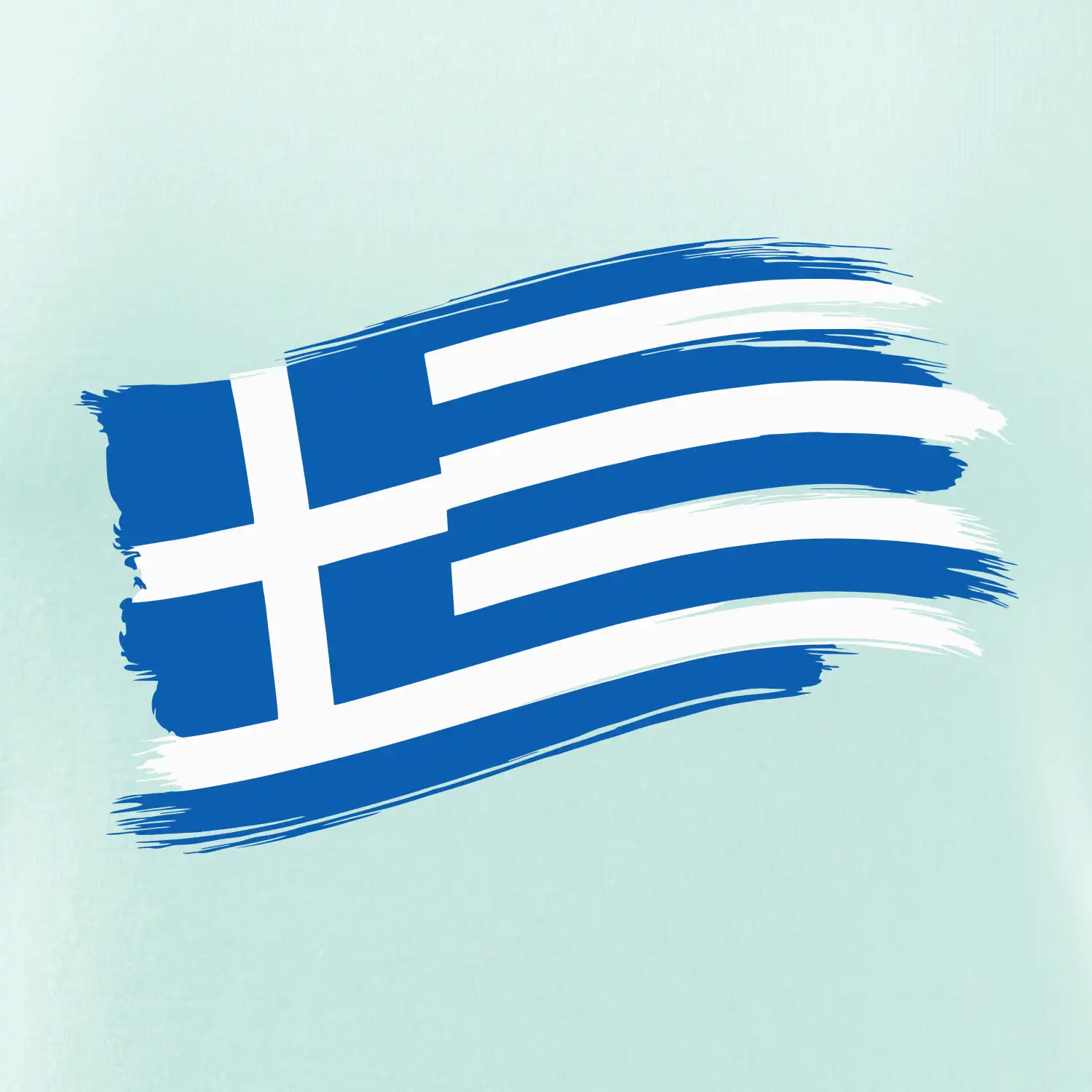 Řecko vlajka - štětkou