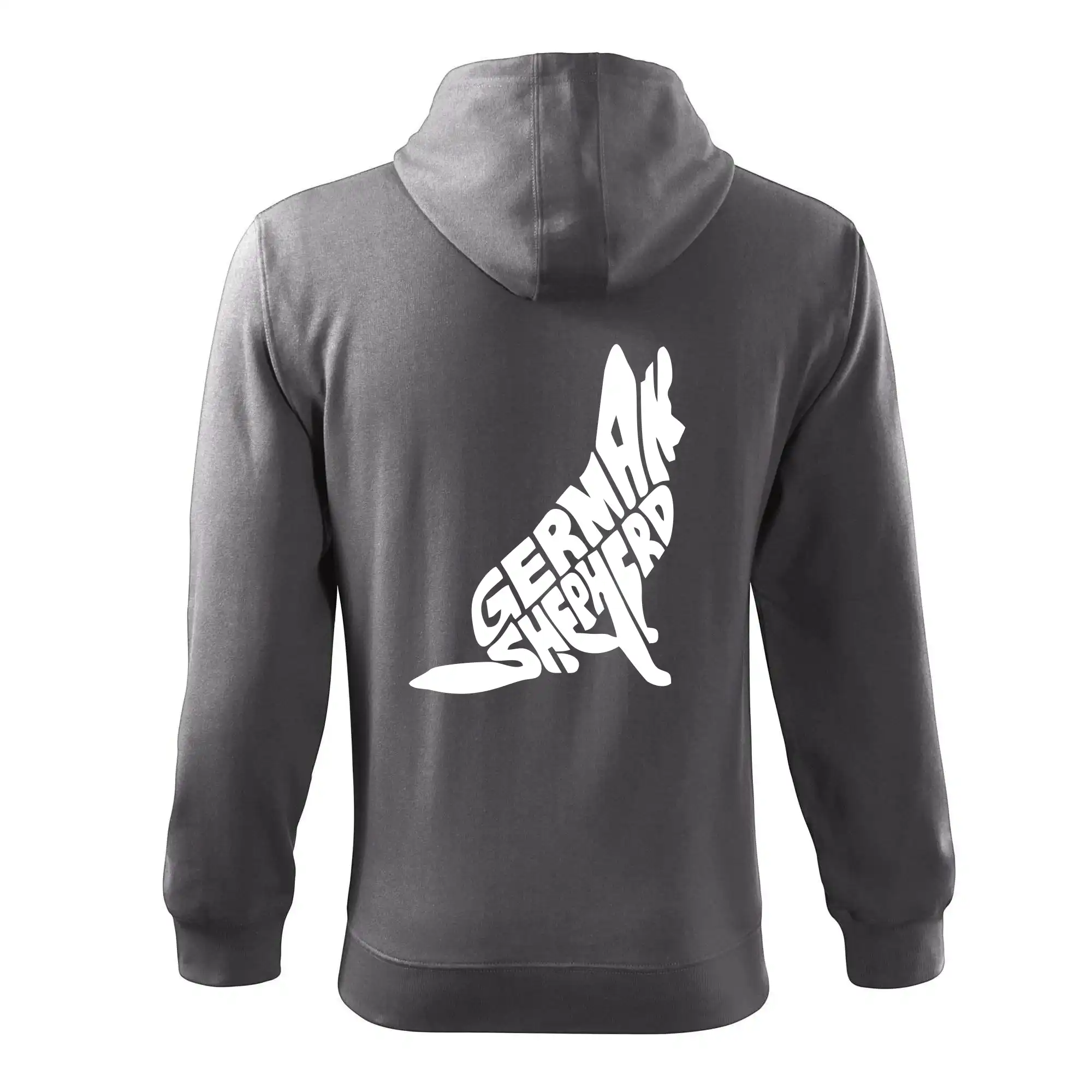 Německý ovčák sedící napis