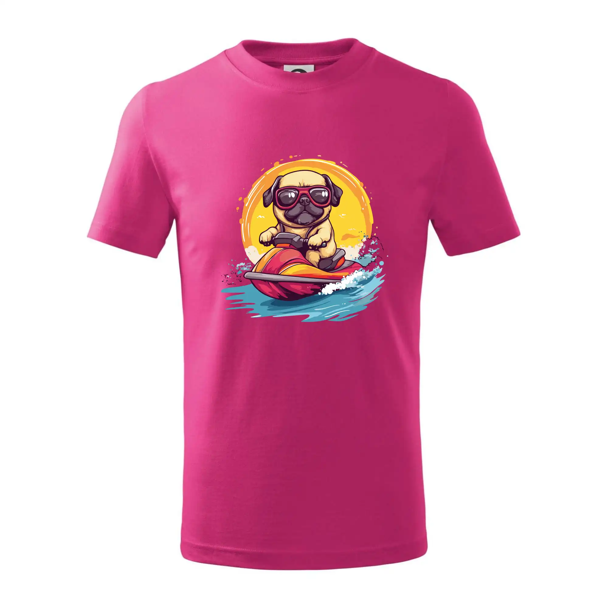 Mops na vodním skútru