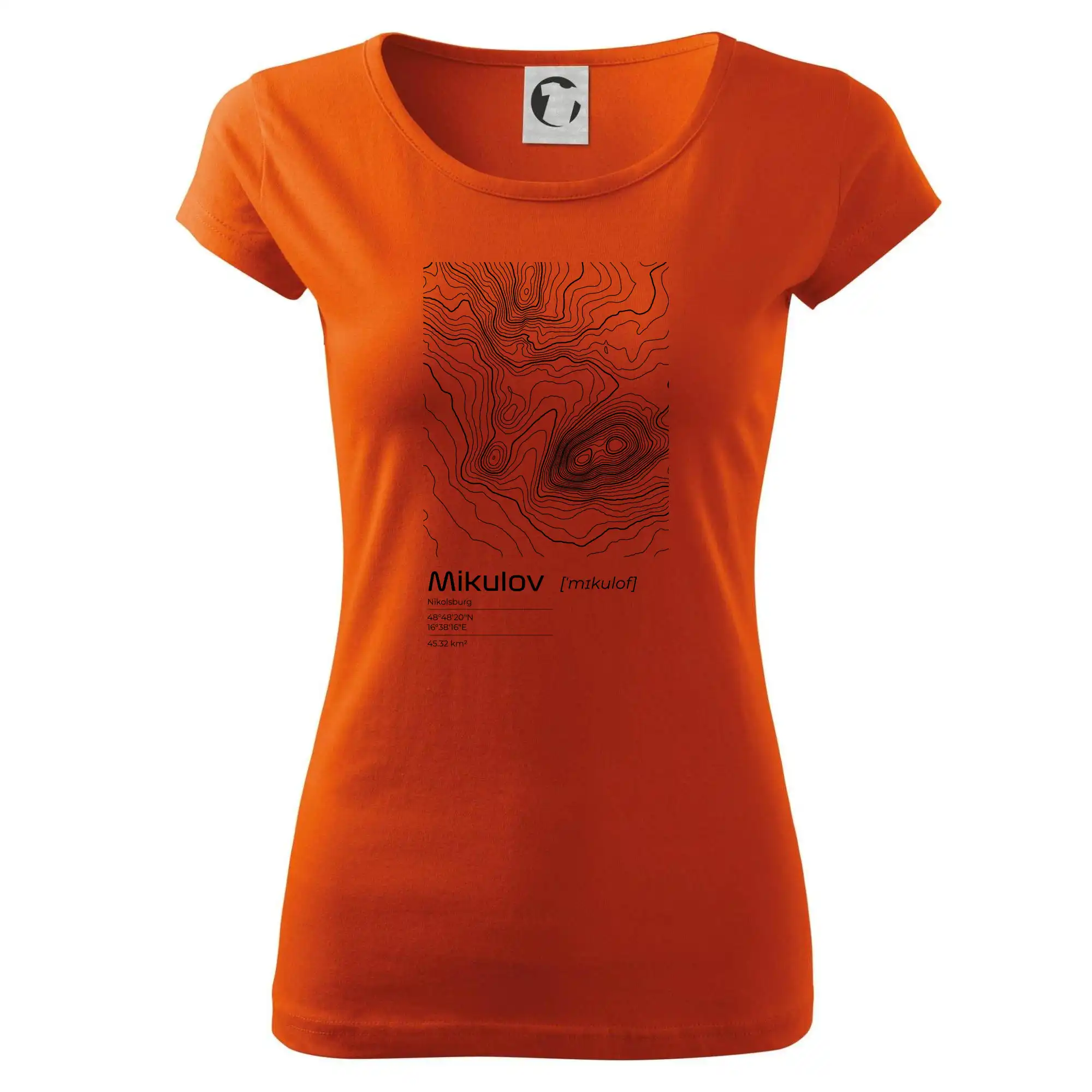 Mikulov - vrstevnice v obdélníku