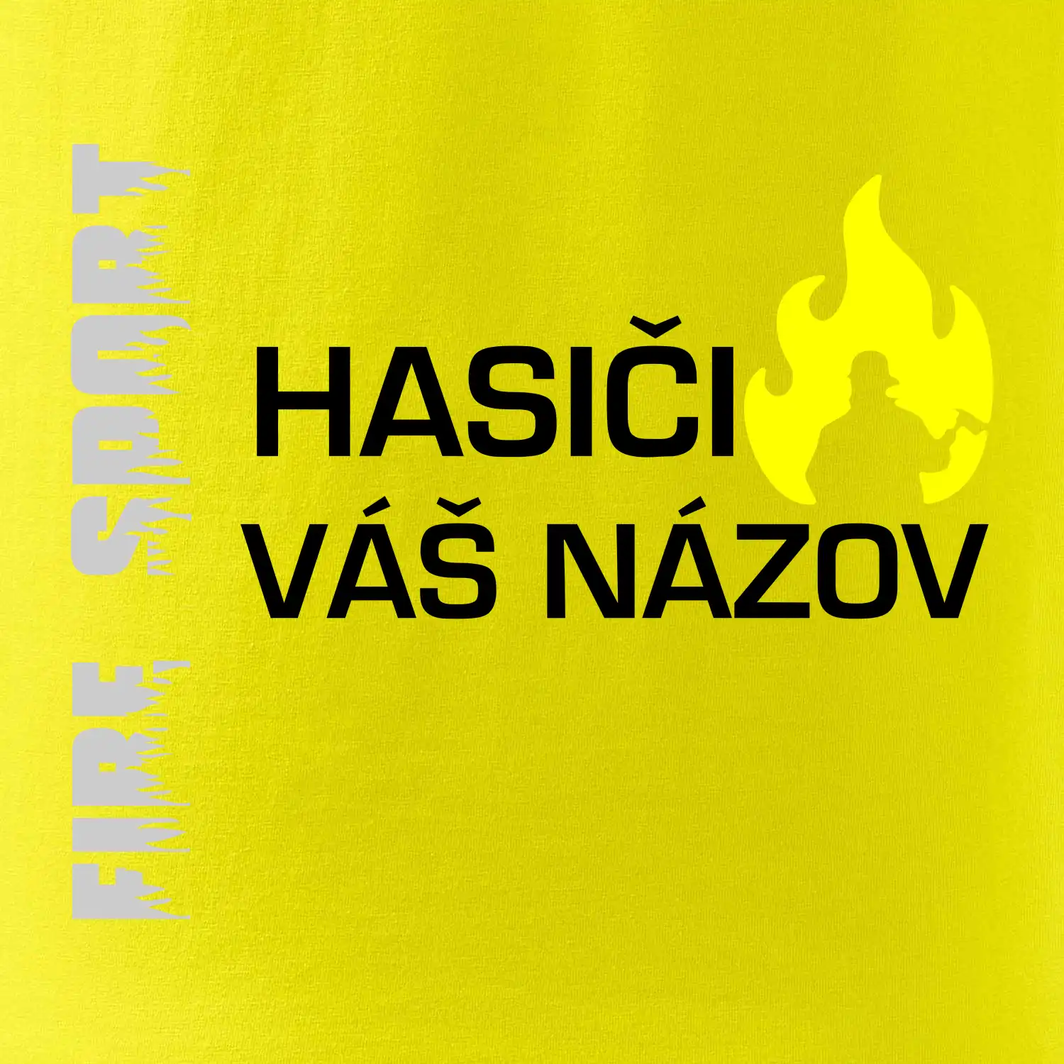 Hasiči - Váš názov - FLUO + Reflexná potlač