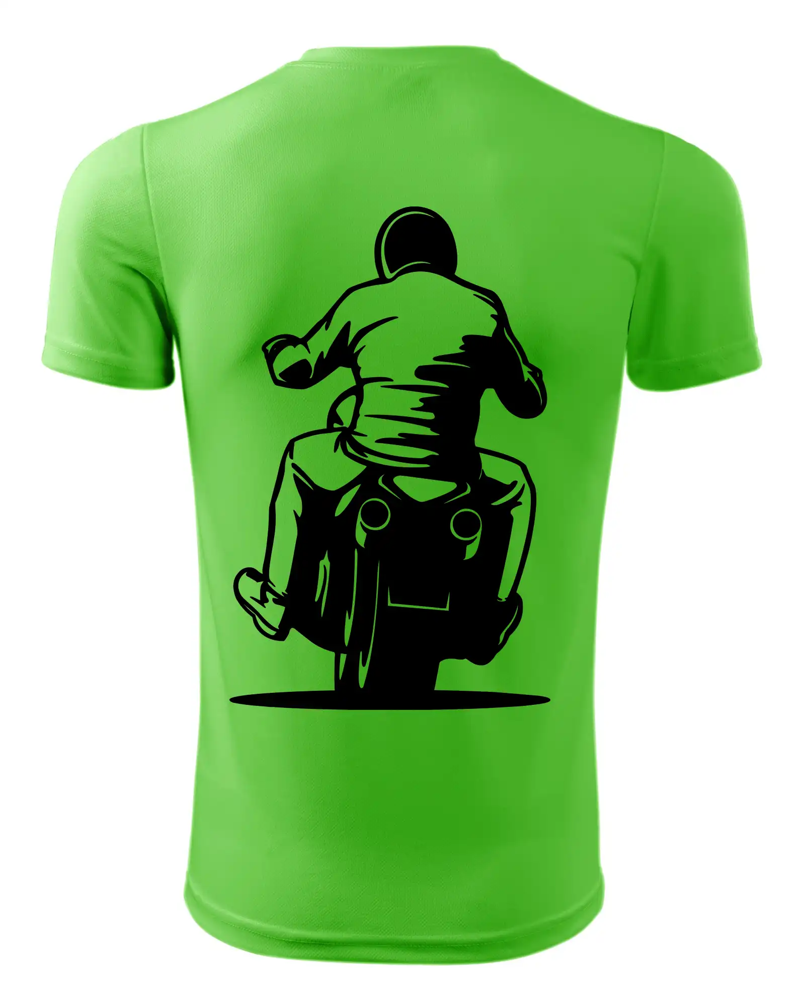 Motorkář na zádech - chopper