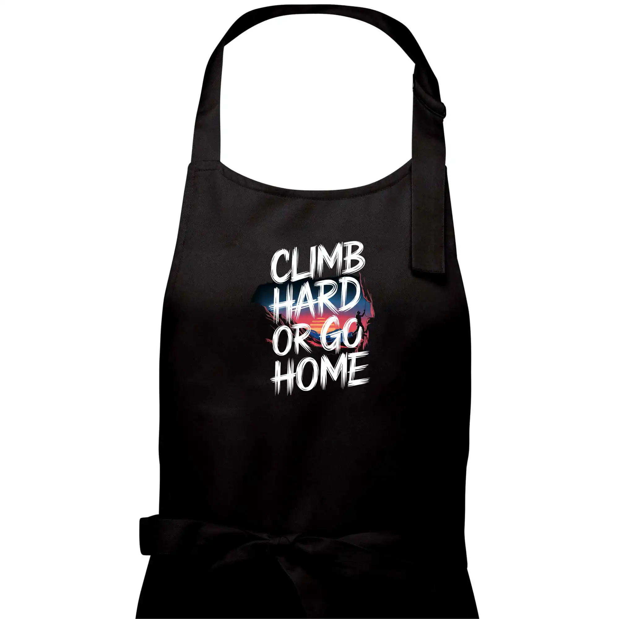 Trička pro horolezcov - Nočná krajina - Climb hard or go home - Dámska zástera na varenie