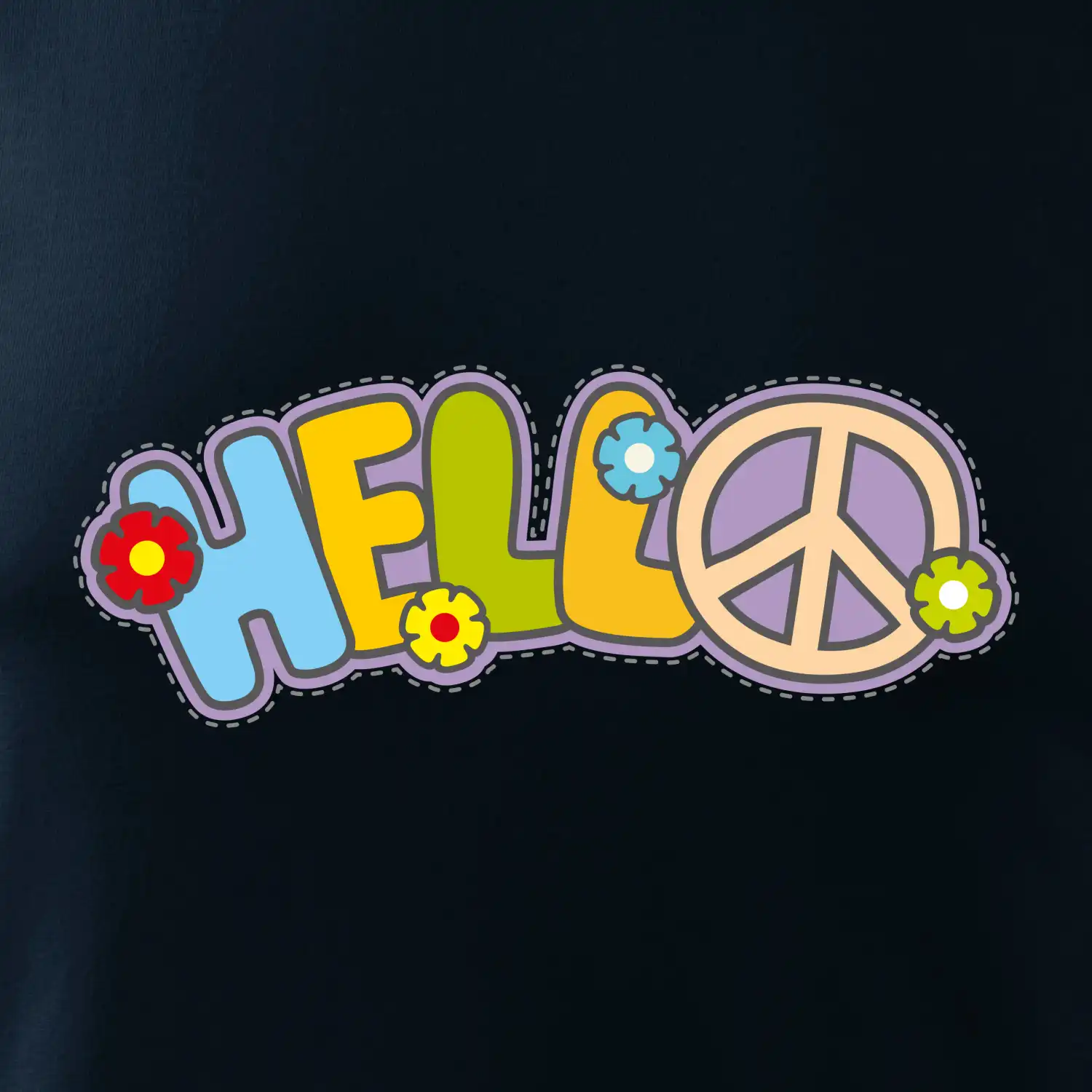 Hello hippie symbol