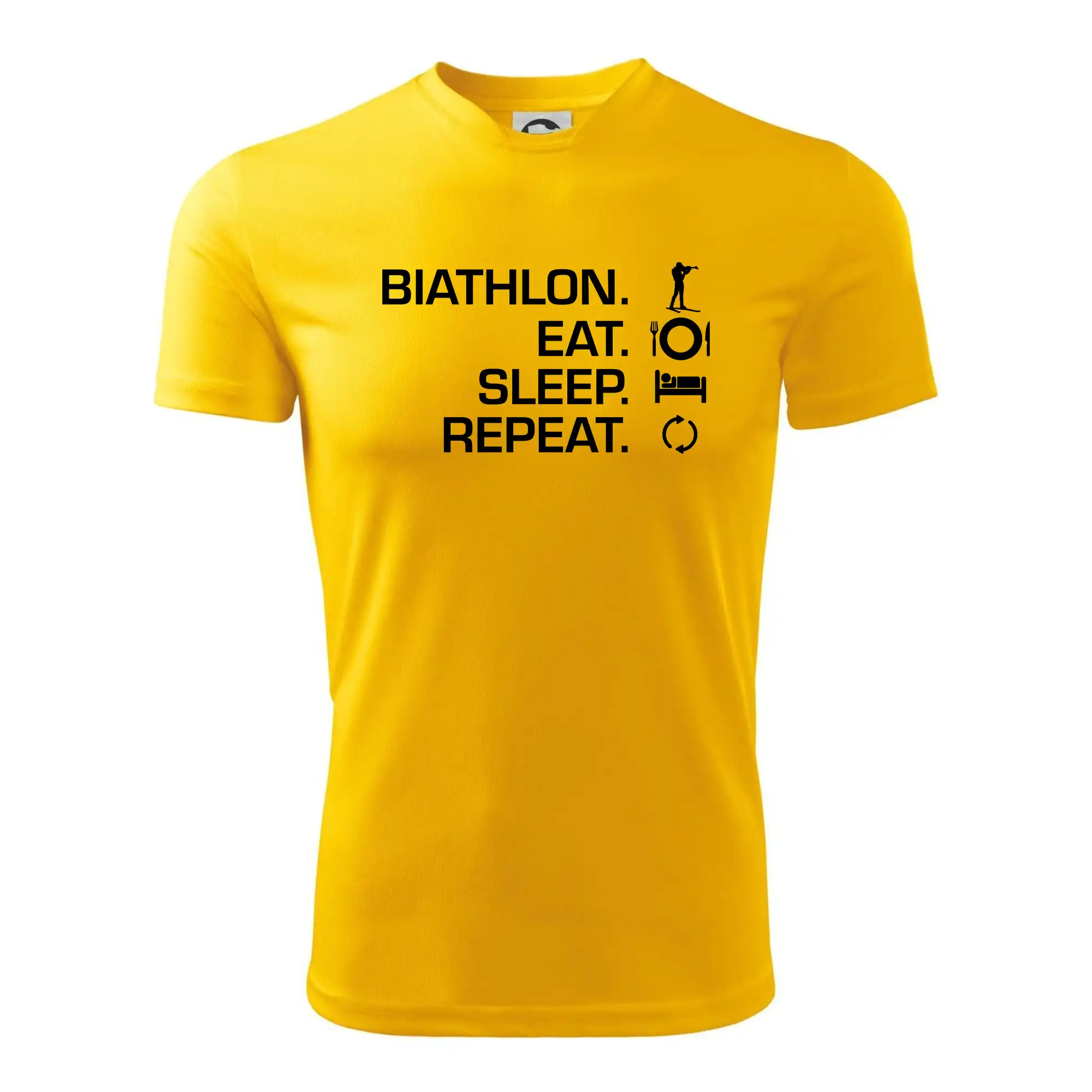 Lyže a Snowboard - Biathlon Eat Sleep Repeat - Detské tričko športové