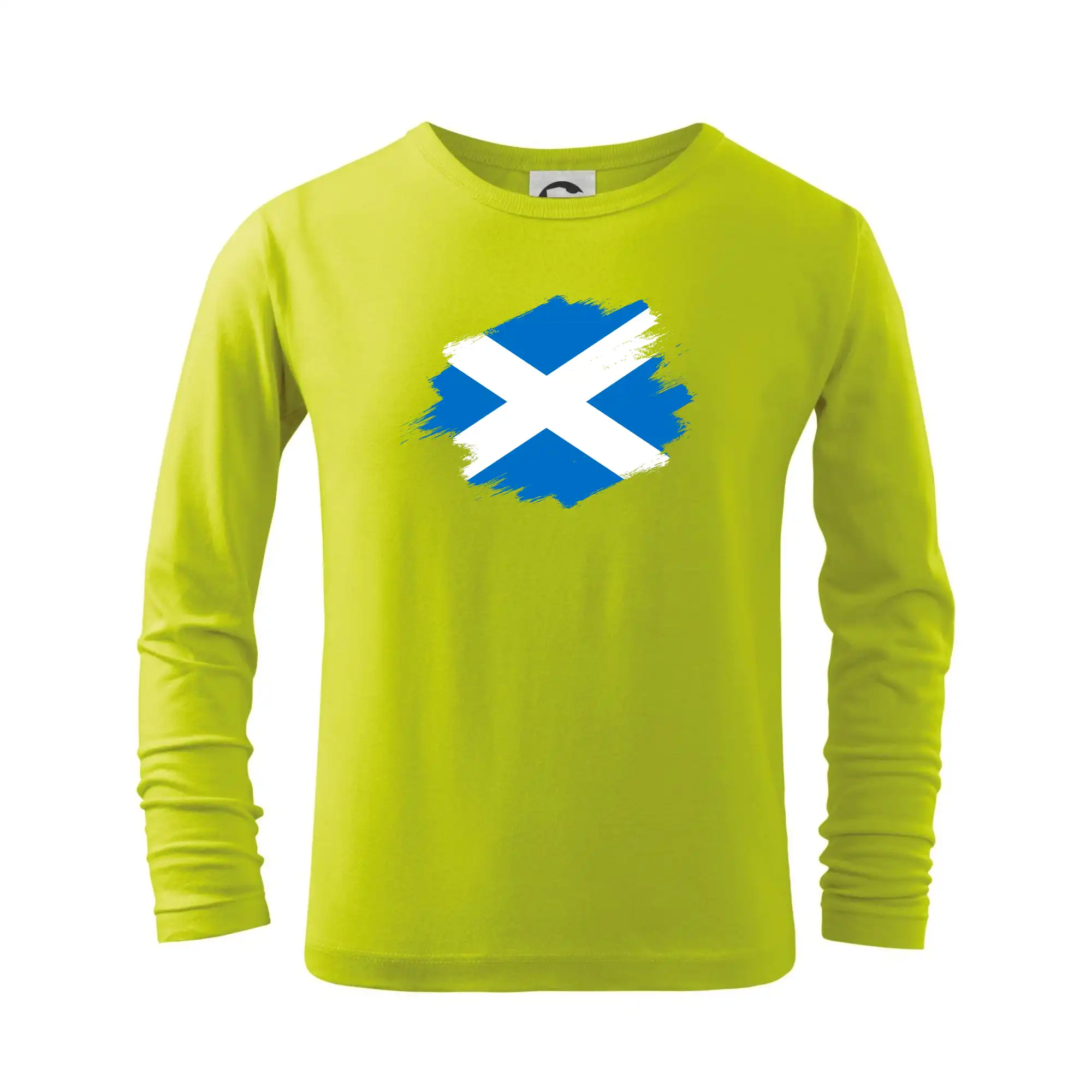 Skotská vlajka kreslená štetcem