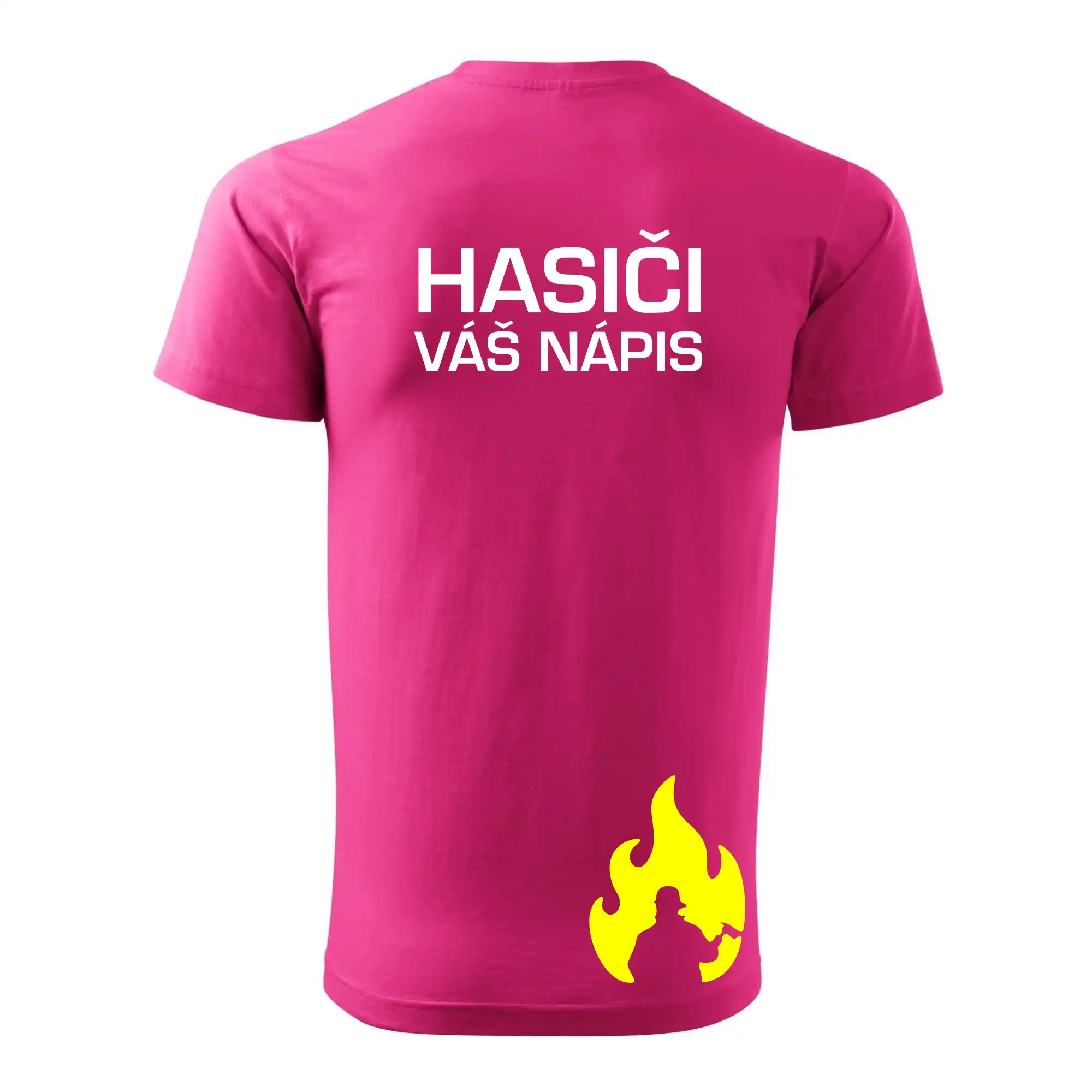 Hasič stojaci - nápis hasiči - Veľký nápis na chrbte