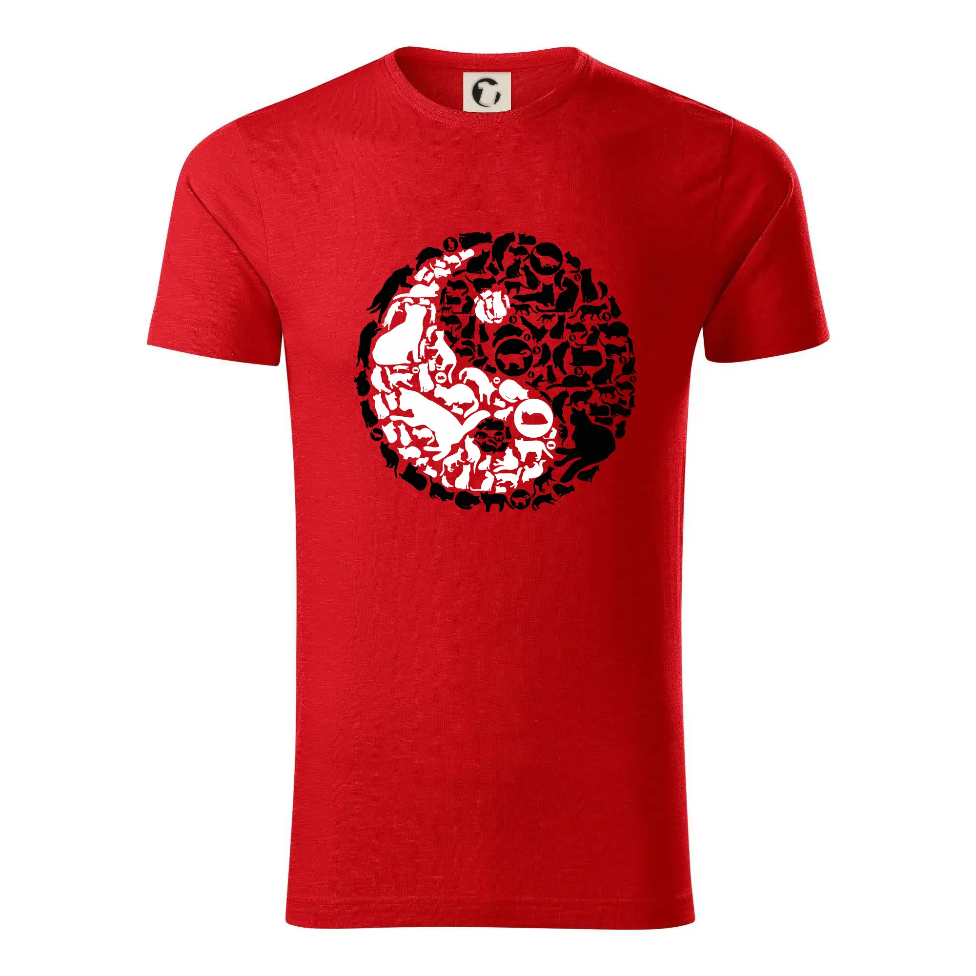 Vtipná tričká s mačkou - YinYang Cats - Tričko z organickej bavlny