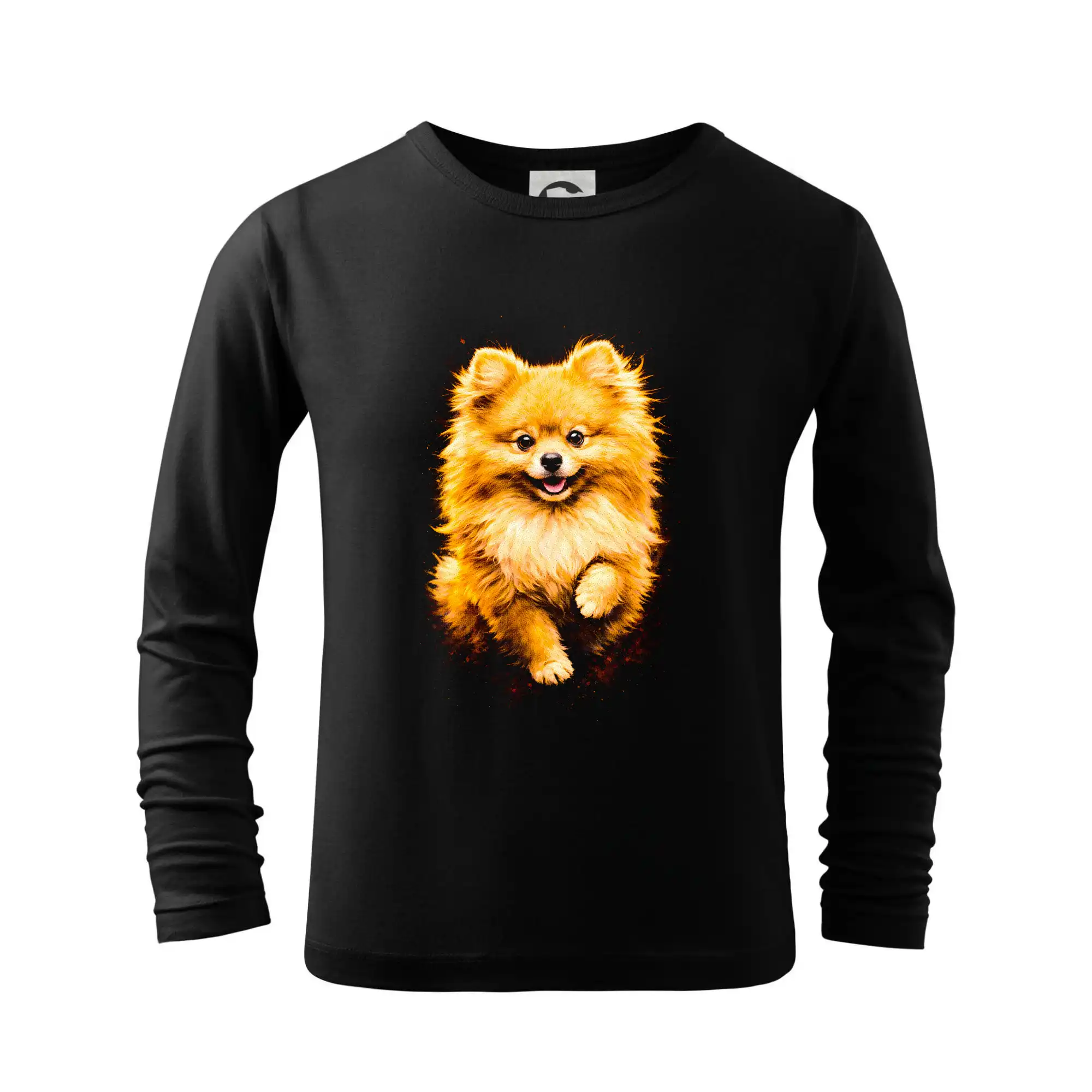 Ostatné psie plemená - Obrázok poltón Pomoranský špic - Tričko detské Long Sleeve