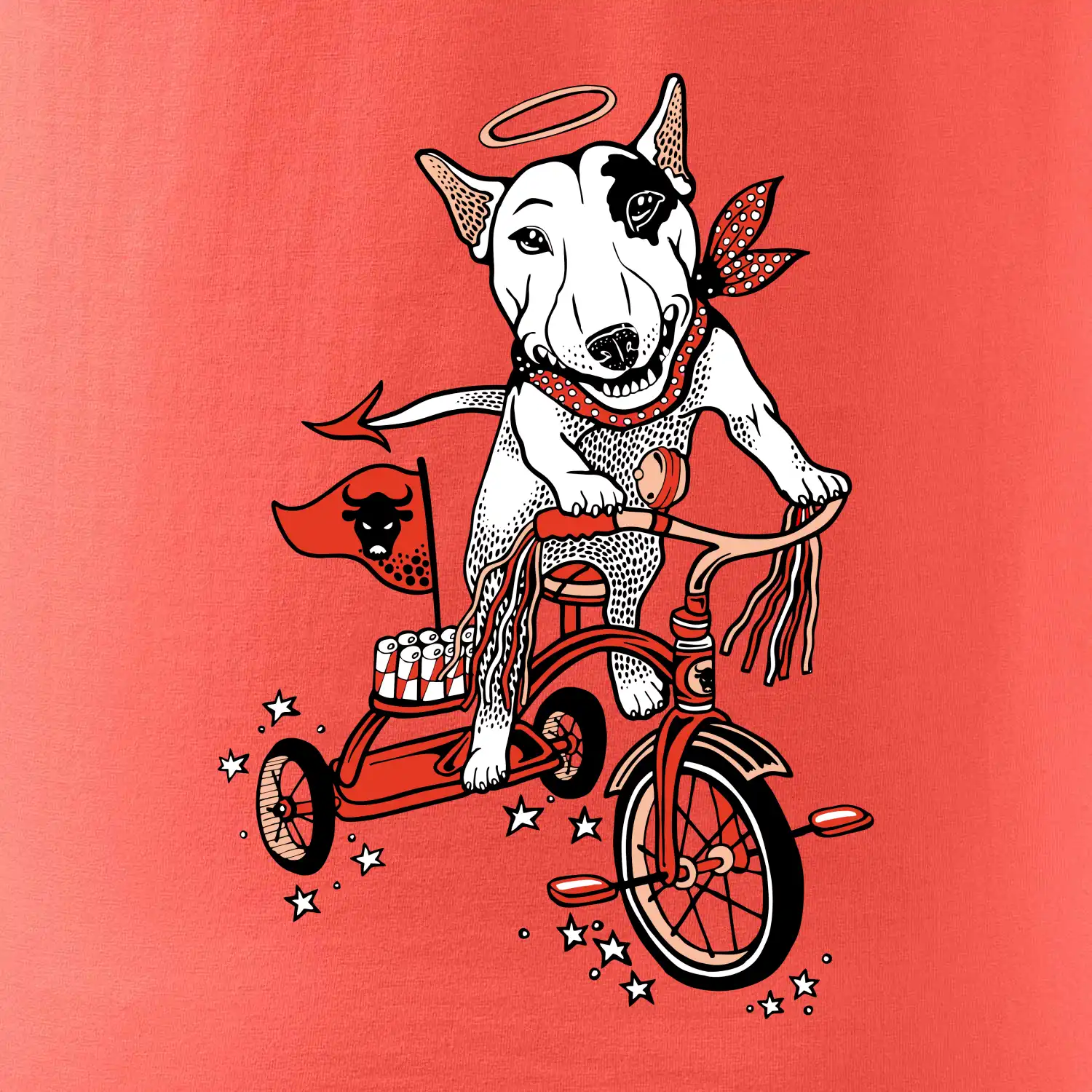 Bull terier anděl (Pecka design)