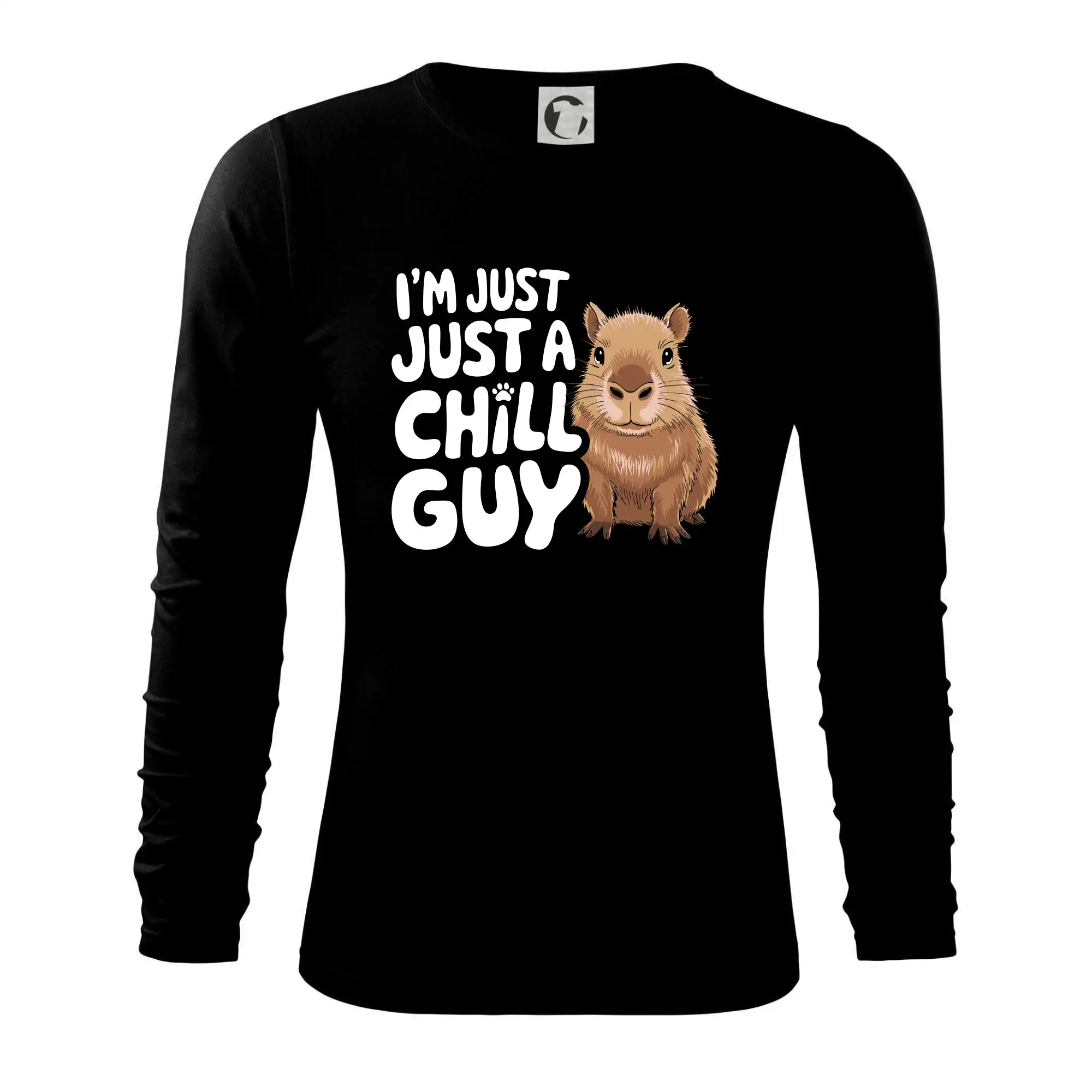 Tričká so zvieratami - Capybara I'm Just a Chill Guy - Tričko s dlhým rukávom FIT-T long sleeve