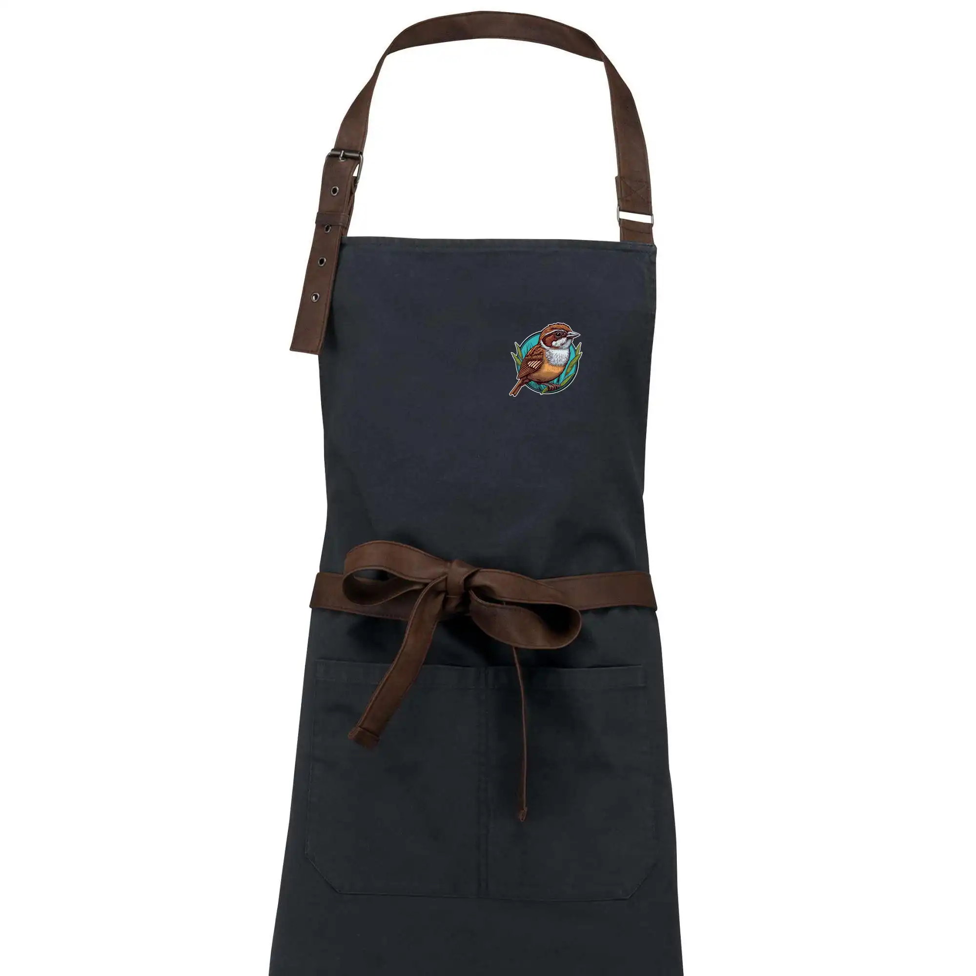 Tričká so zvieratami - Vrabec na prsníku - Zástera Vintage