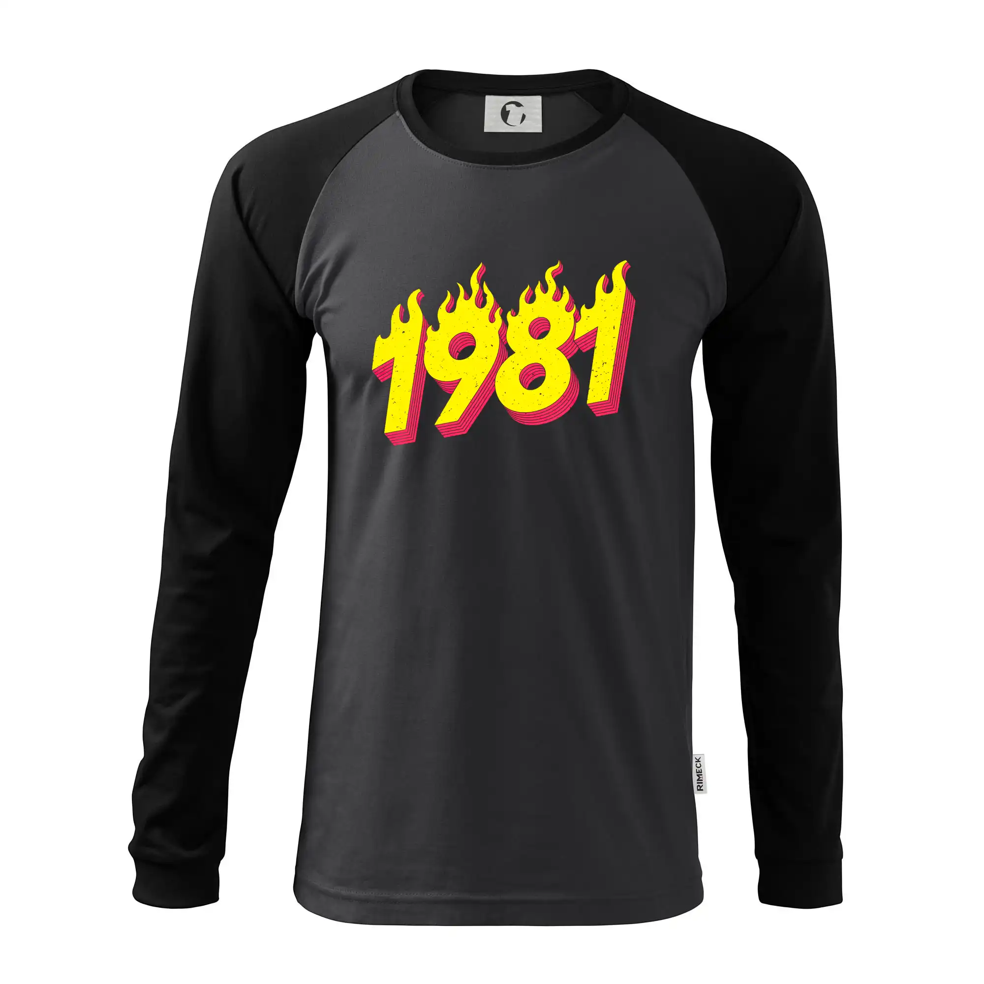 Trička s ročníkom 1981 - Narodeniny v ohni 1981 - Pánske tričko s dlhým rukávom LS130