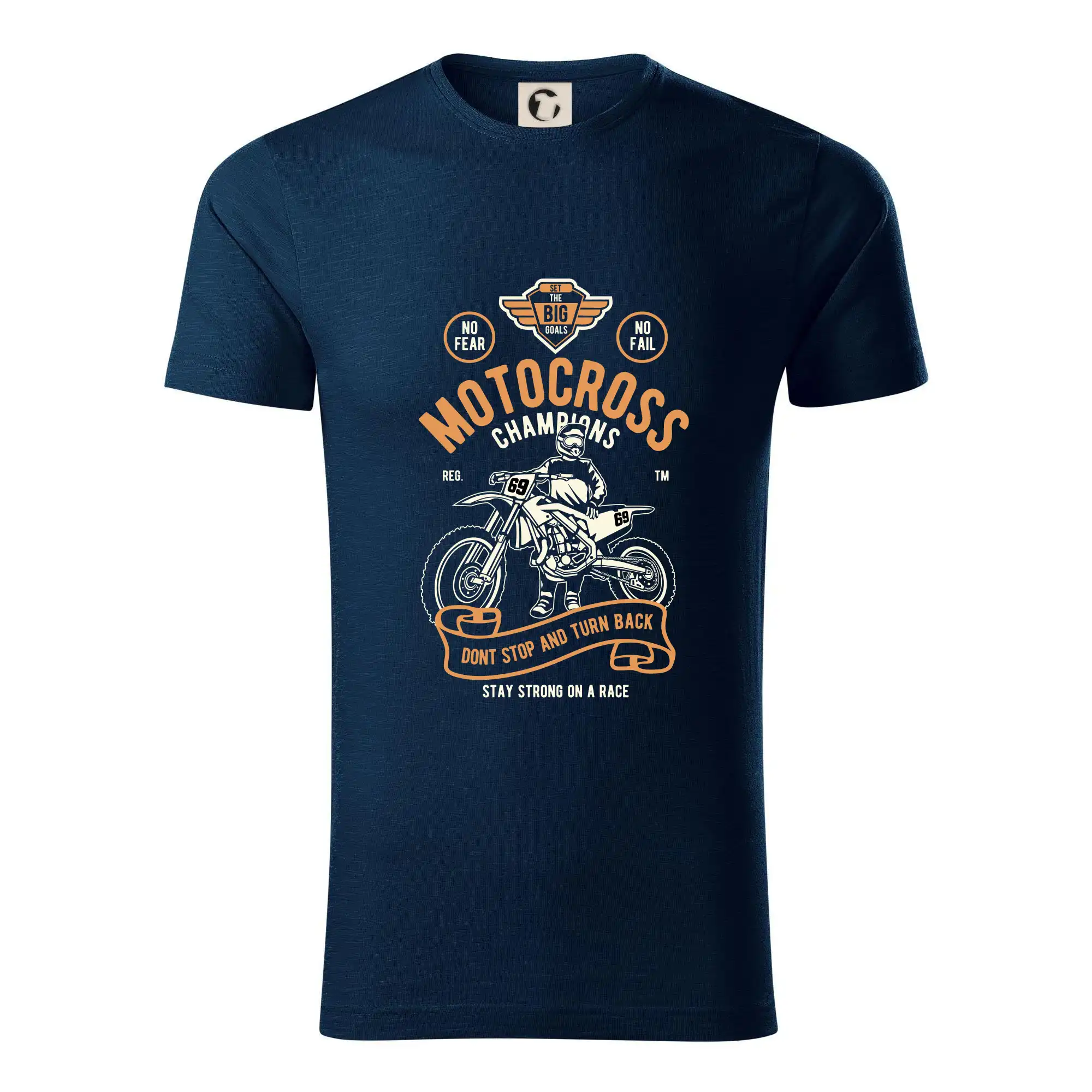 Motocross tričká - Motocross champion - vlastní číslo - Tričko z organickej bavlny