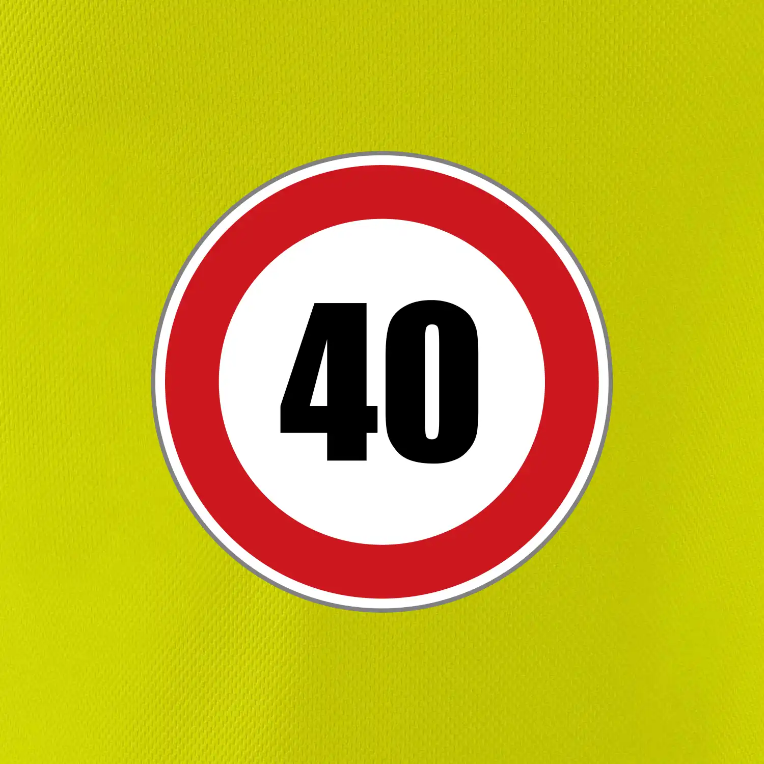 Dopravní značka - omezení rychlosti 40