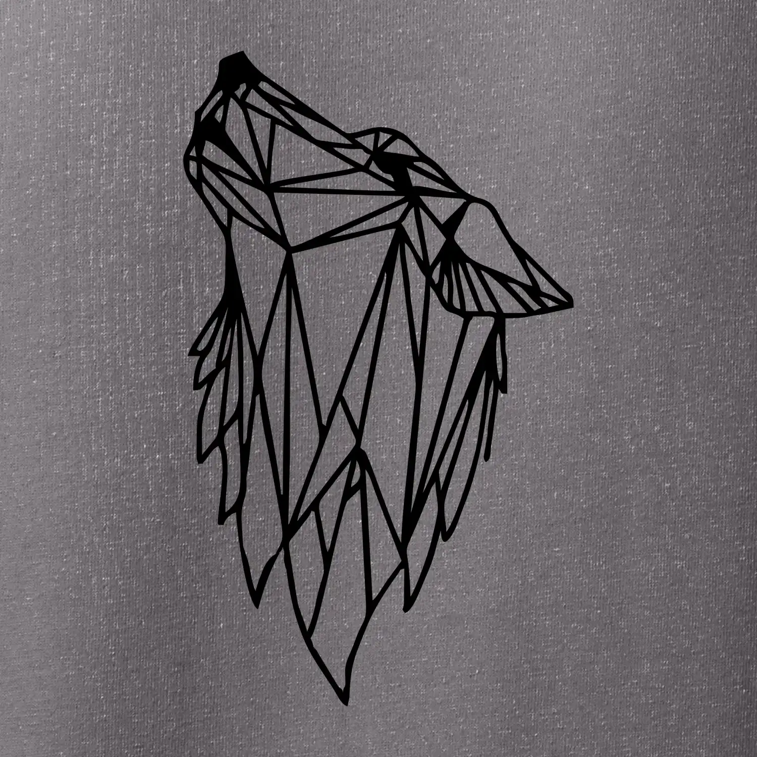 Geometrie - vlk - vyjící