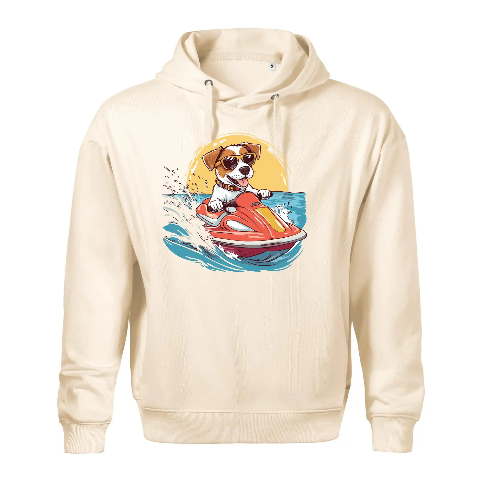 Jack russell teriér na vodním skútru