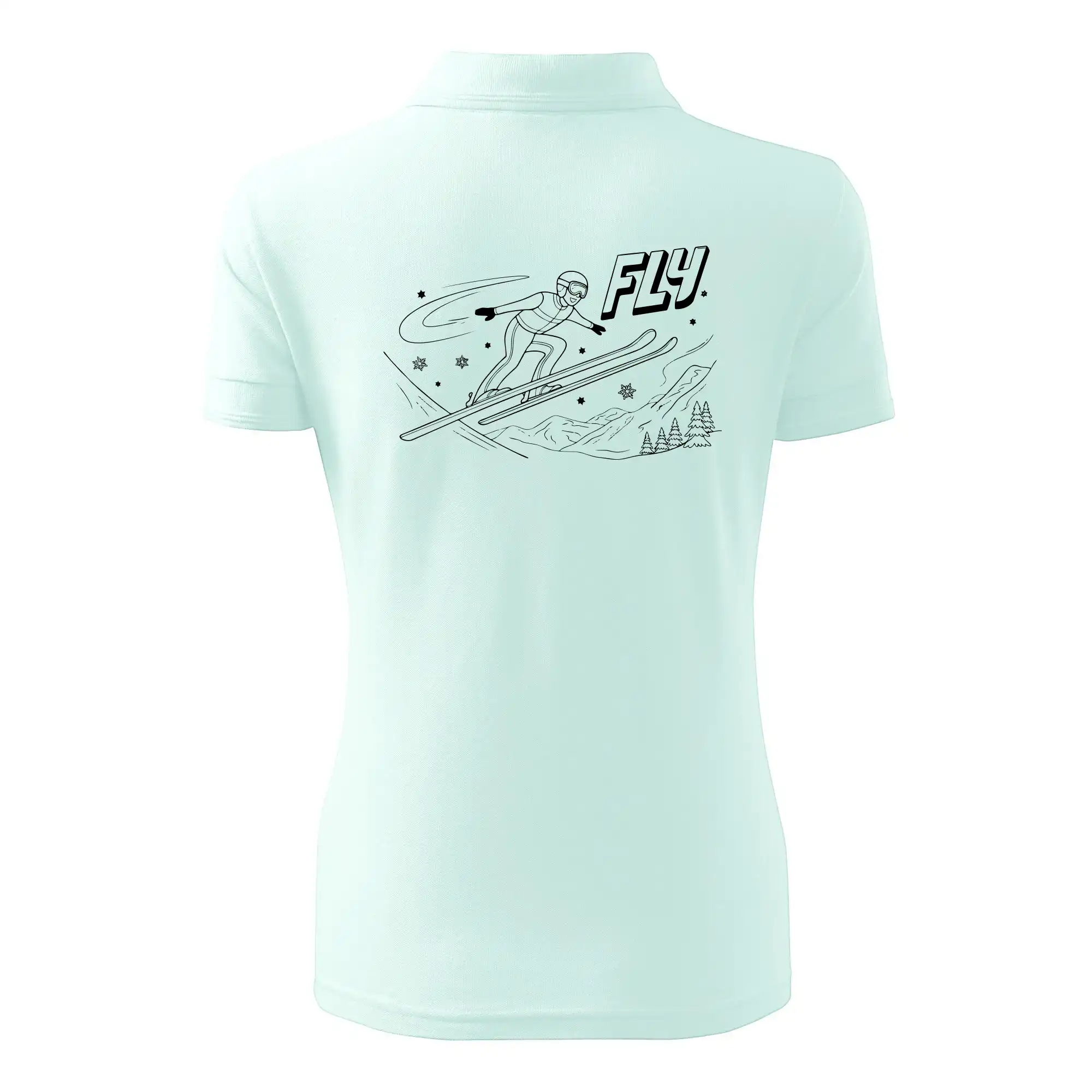 Skokan na lyžích černý obrázek FLY