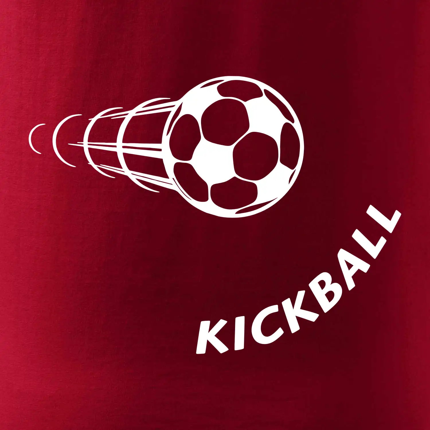Kickball nápis šikmo